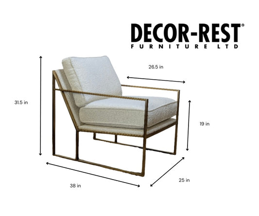 Decor-Rest Boucle Brass Chair (2 Available)
