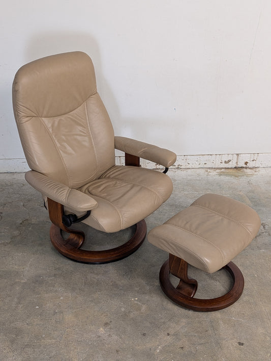 Ekornes Stressless Consul Reclining Chair + Ottoman