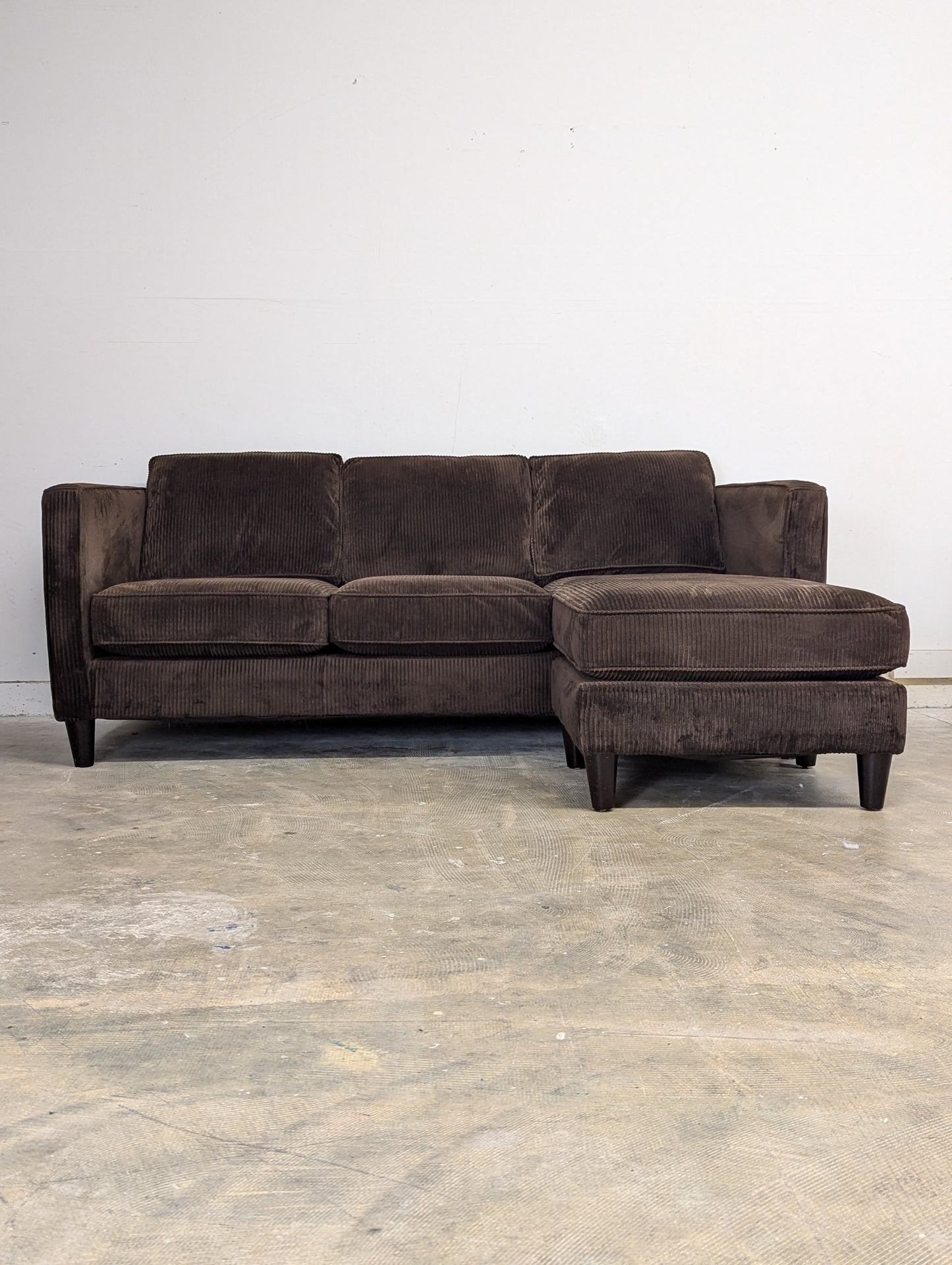 SOLD Corduroy Urban Barn Lure Sectional Sofa