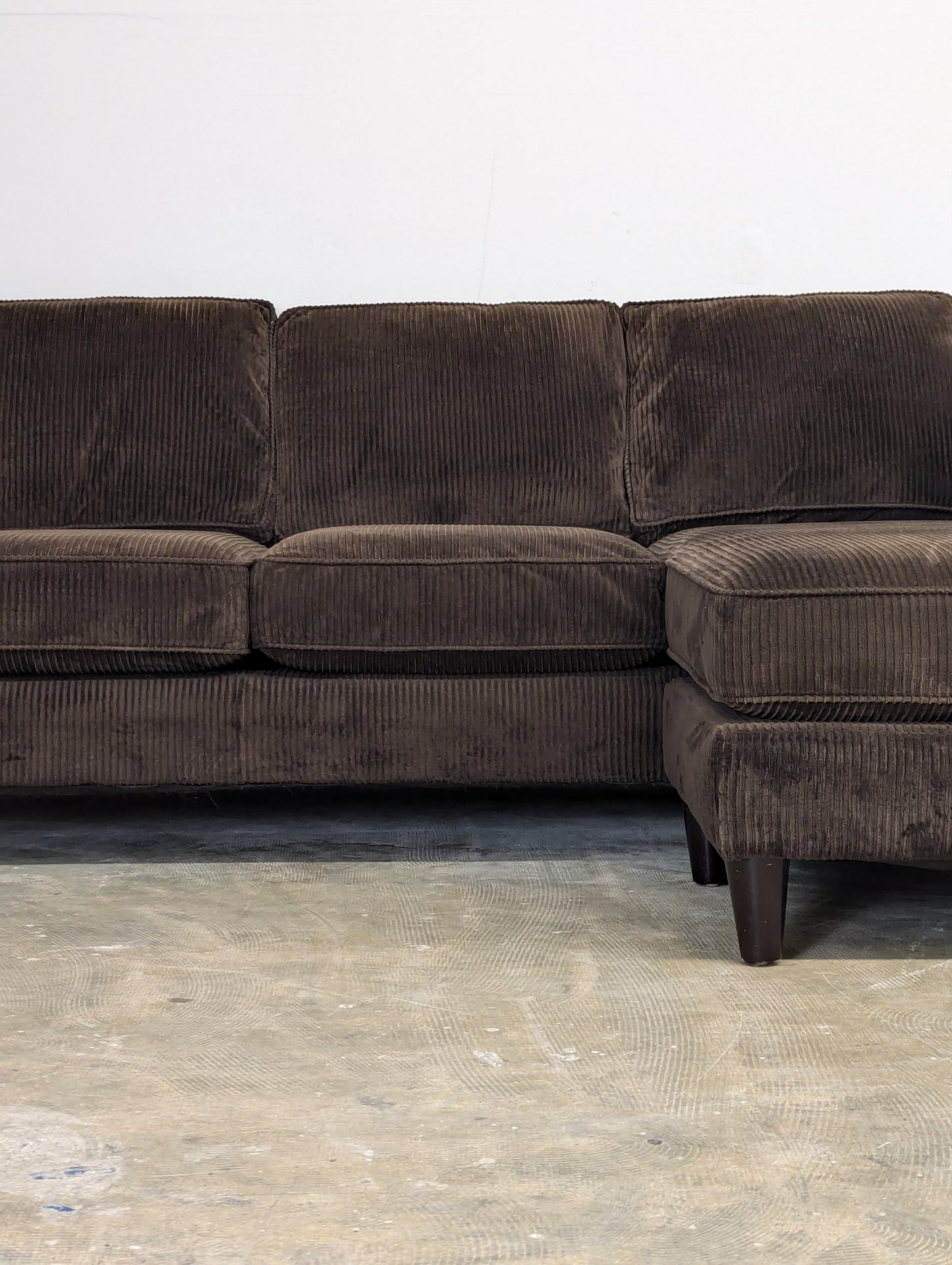 SOLD Corduroy Urban Barn Lure Sectional Sofa