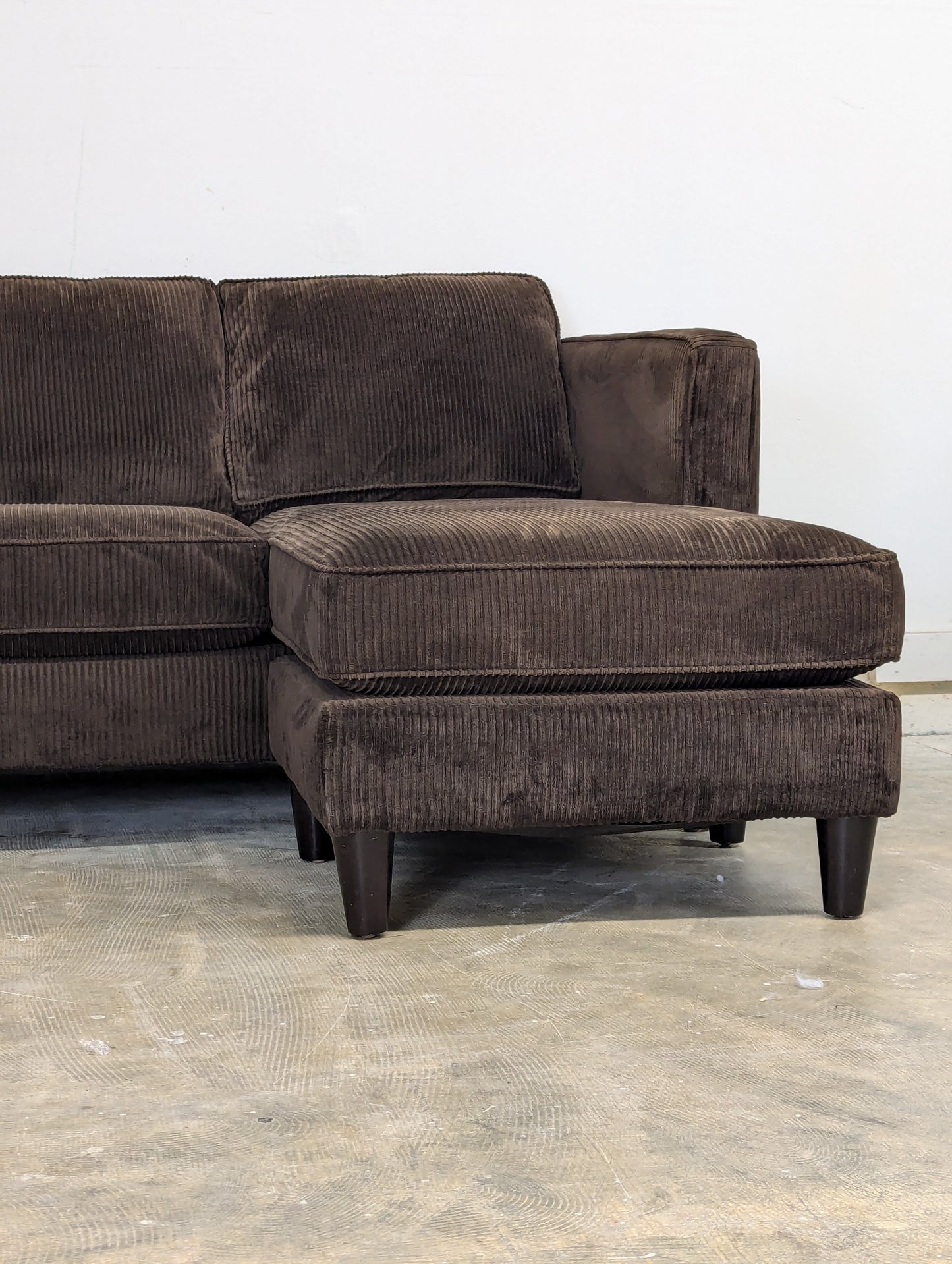 SOLD Corduroy Urban Barn Lure Sectional Sofa