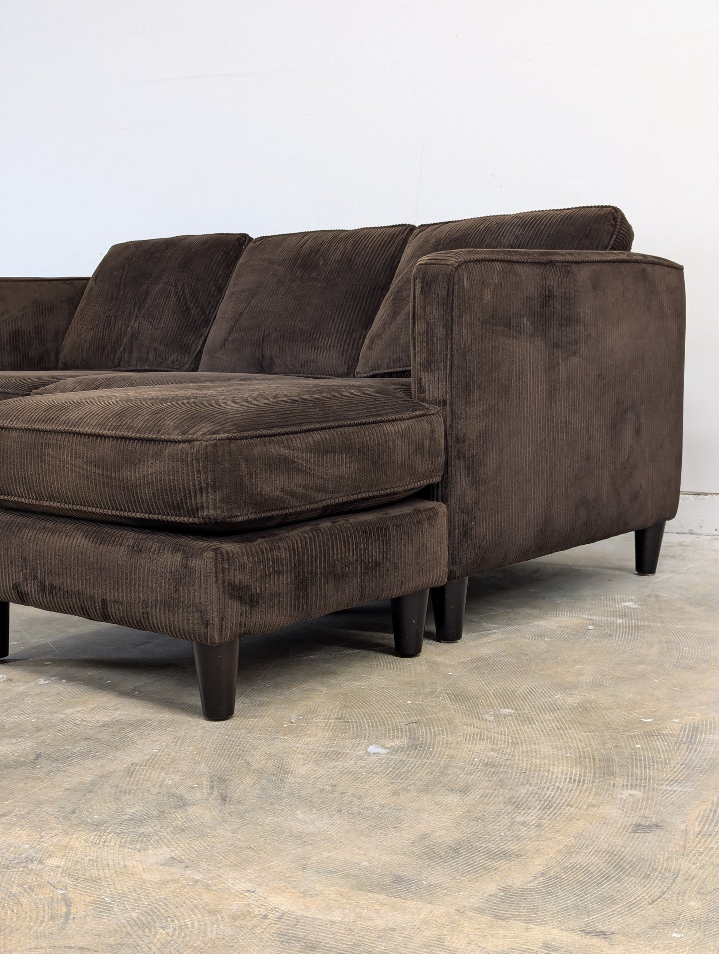 SOLD Corduroy Urban Barn Lure Sectional Sofa