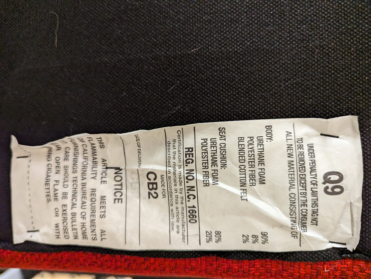 CB2 Specs Chair Chili Red