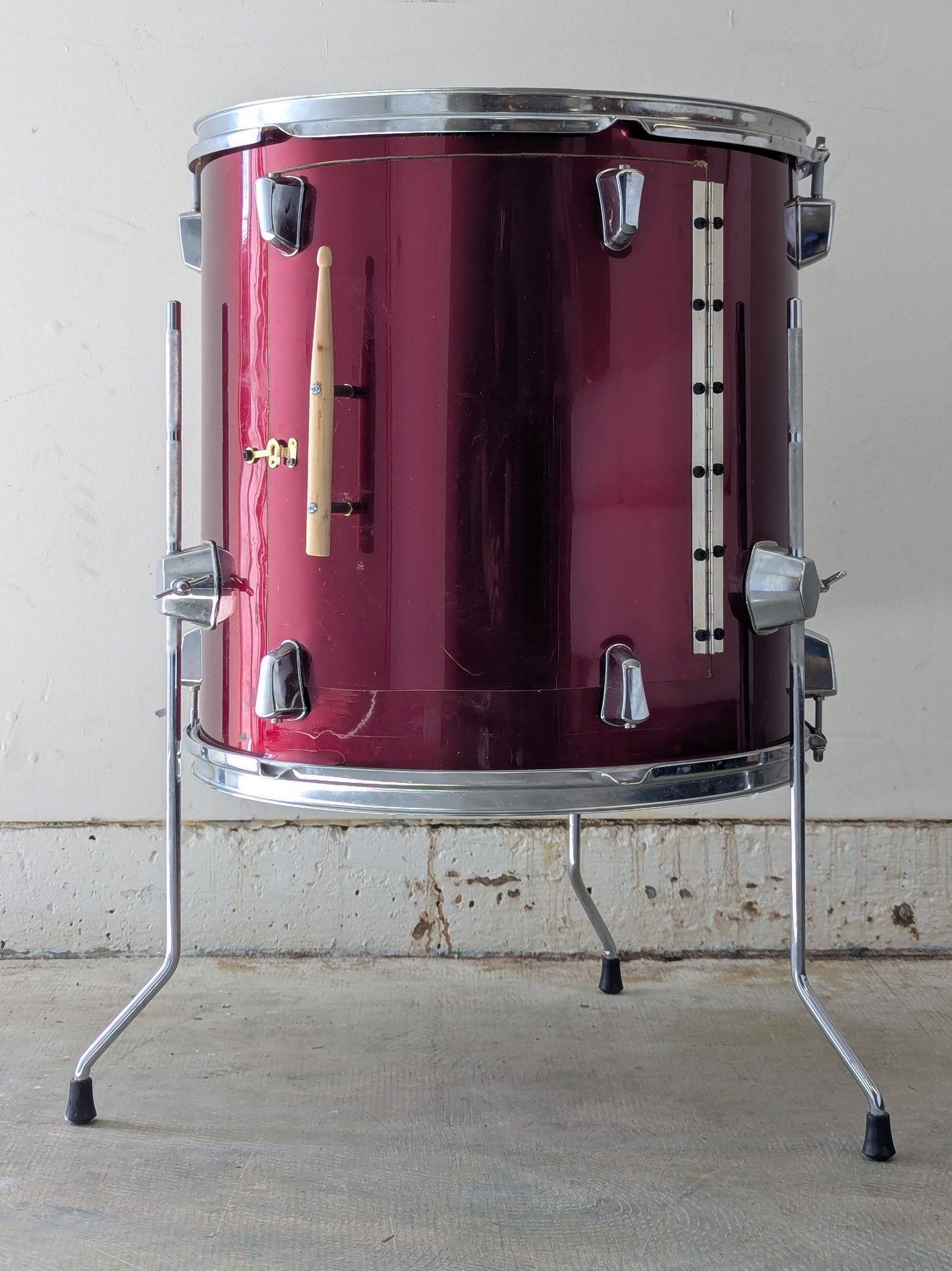 Handcrafted Reclaimed Drum Caddy/ Side Table