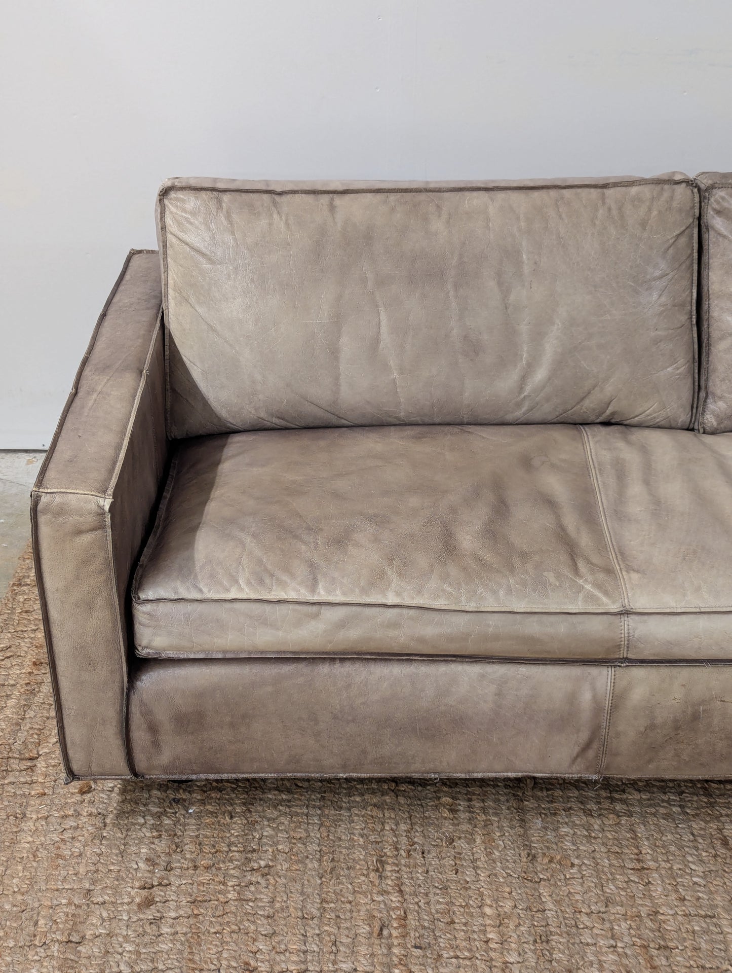 Zientte Leather Sofa