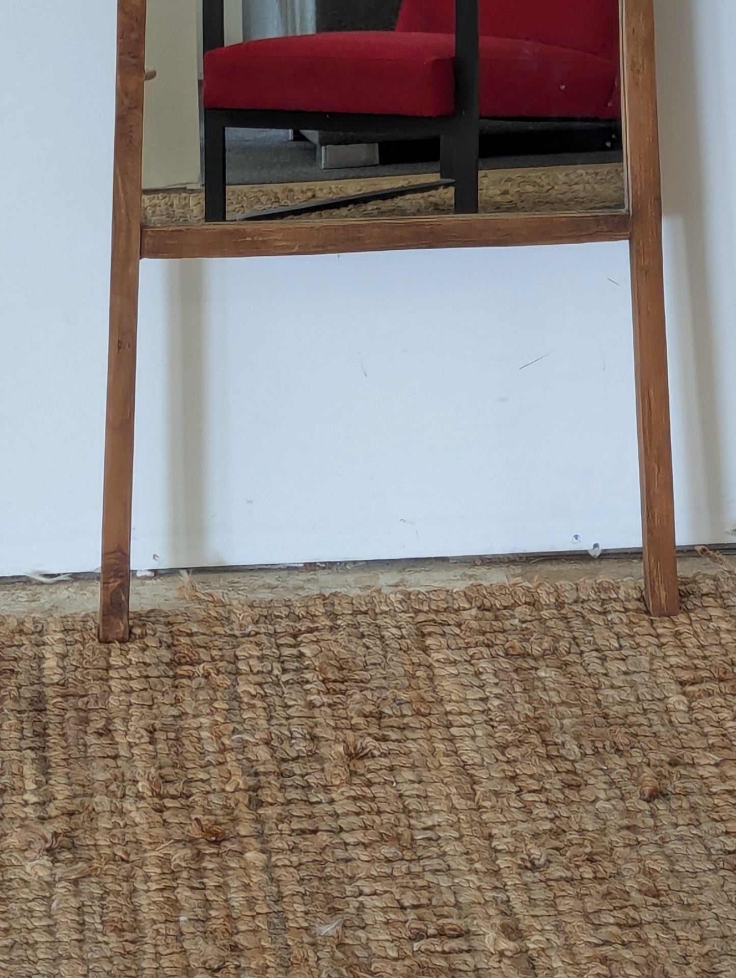 A Frame Teak Wood Mirror