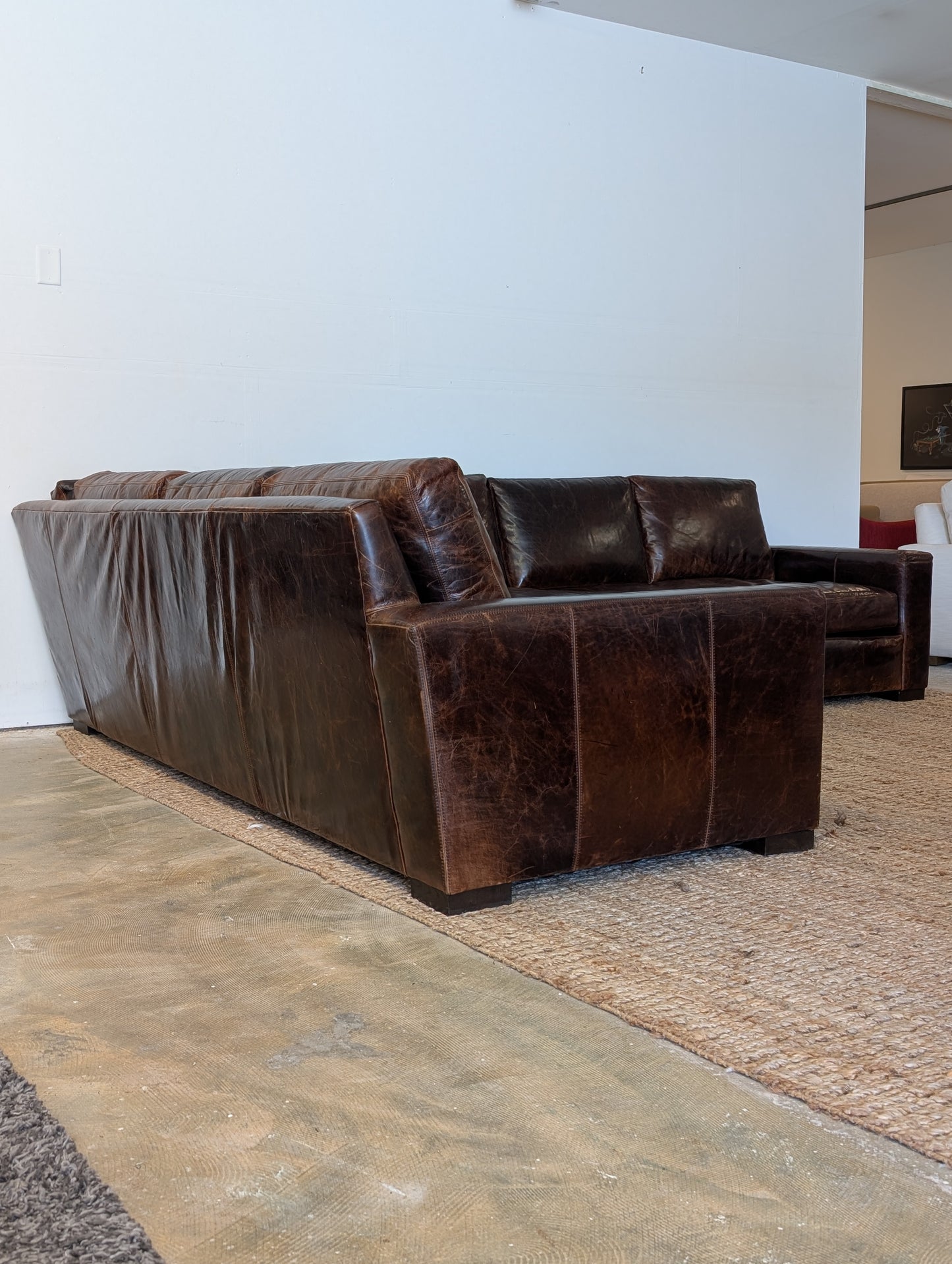 Restoration Hardware Maxwell Leather Sectional