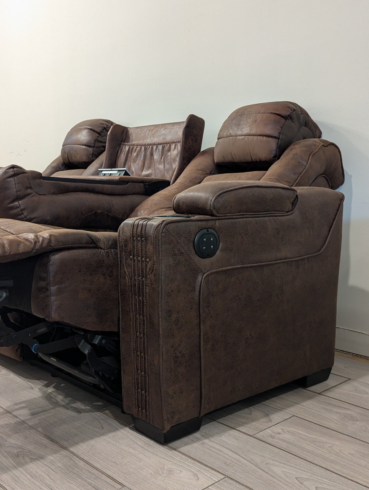 Ashley Owners Box Power Reclining Loveseat with Console