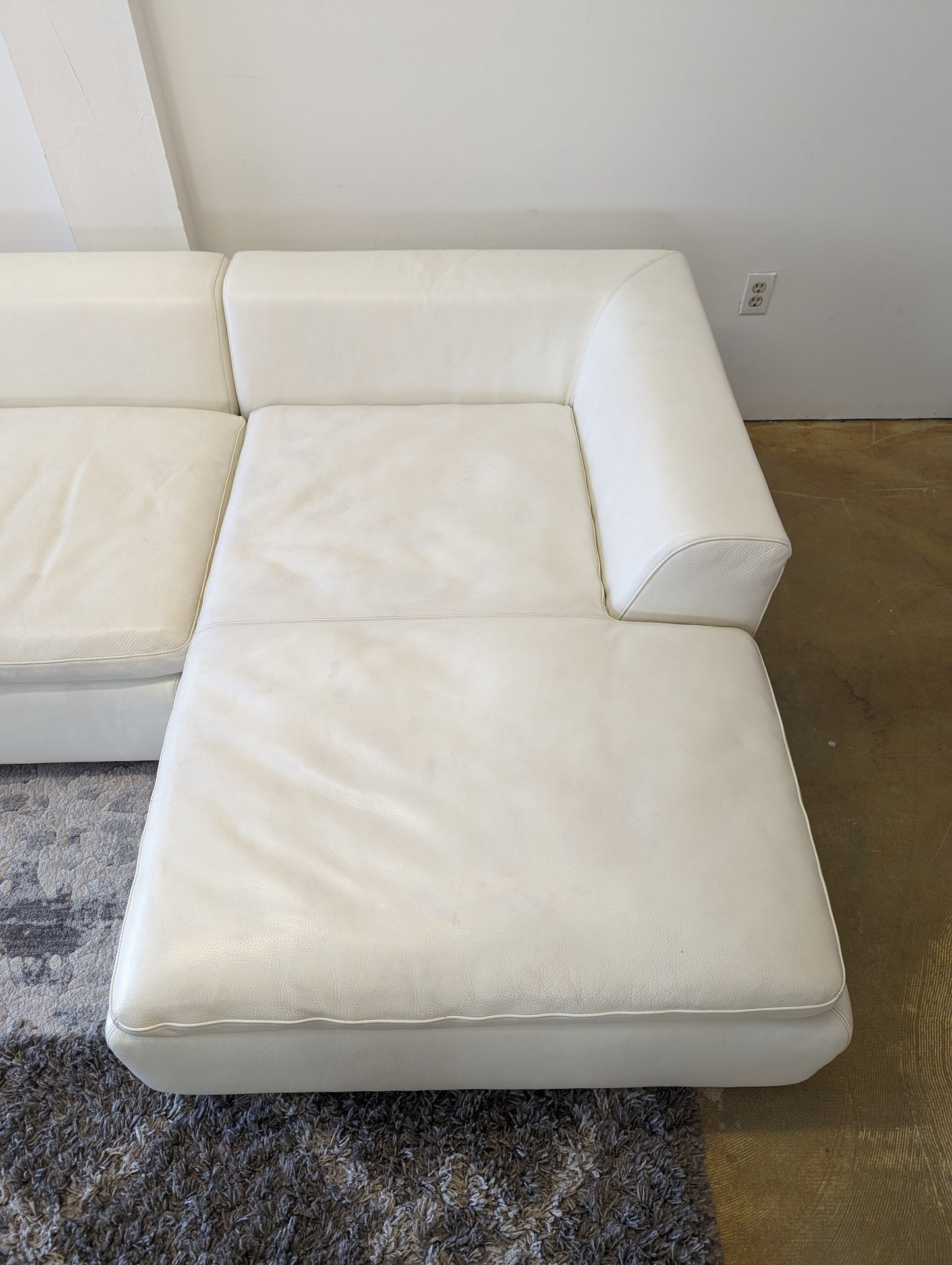 Natuzzi Italia 3 Piece Leather Sectional