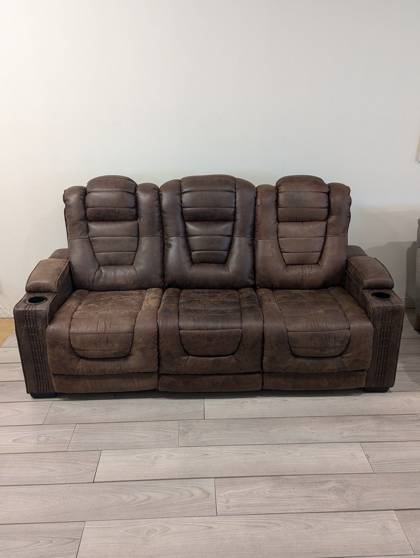 Ashley Owners Box Power Reclining Loveseat with Console