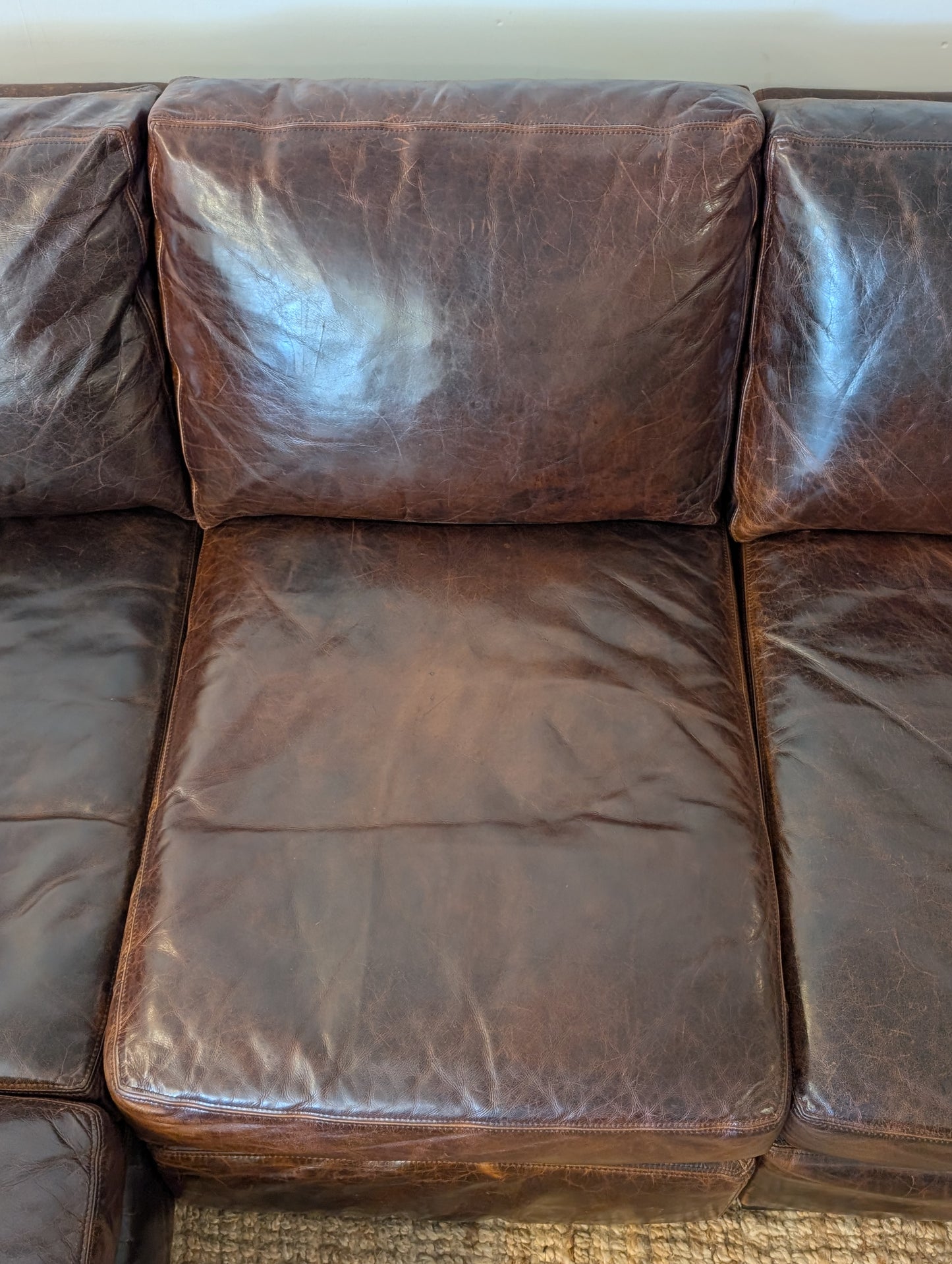Restoration Hardware Maxwell Leather Sectional