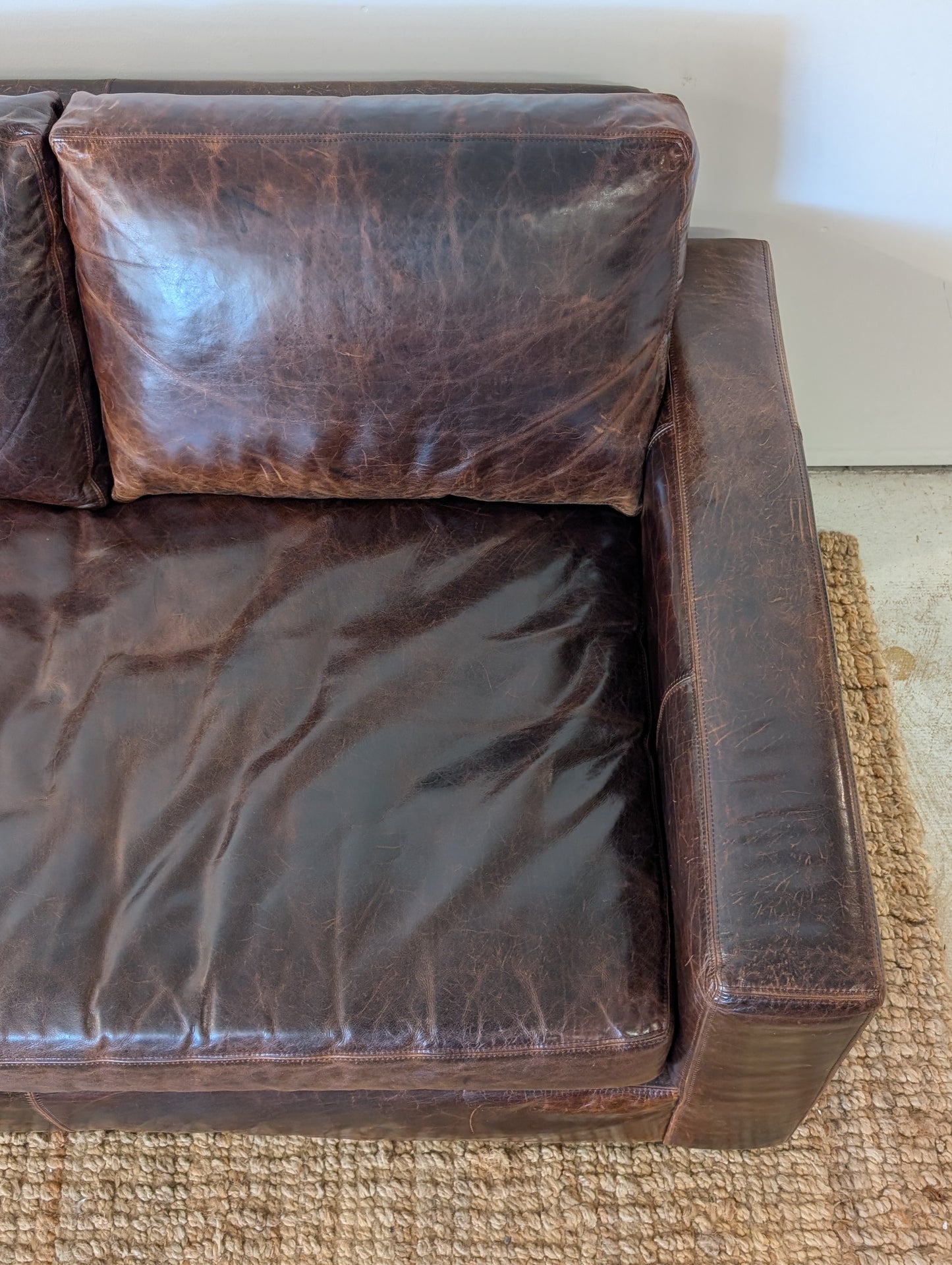 Restoration Hardware Maxwell Leather Sectional