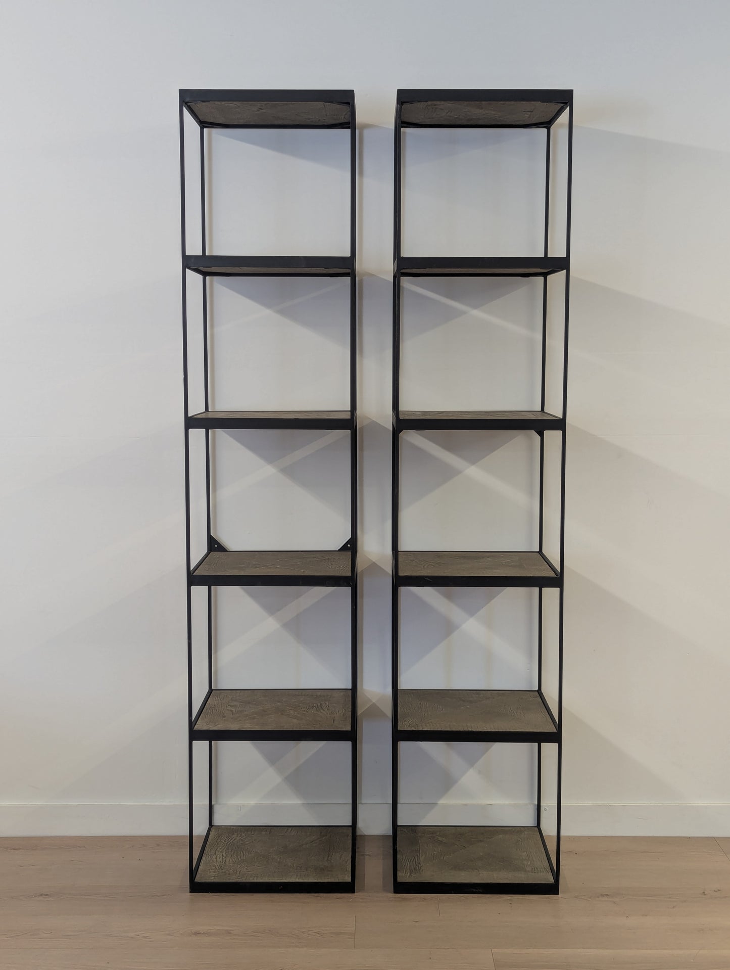 RH Reclaimed Russian Oak Parquet Bookshelf (2 Available)