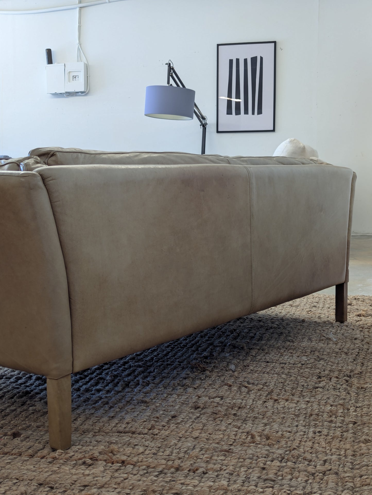 Timothy Oulton Leather Sofa + Ottoman