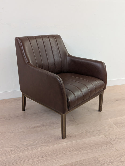 Sunpan Wolfe Lounge Chair - Vintage Cognac
