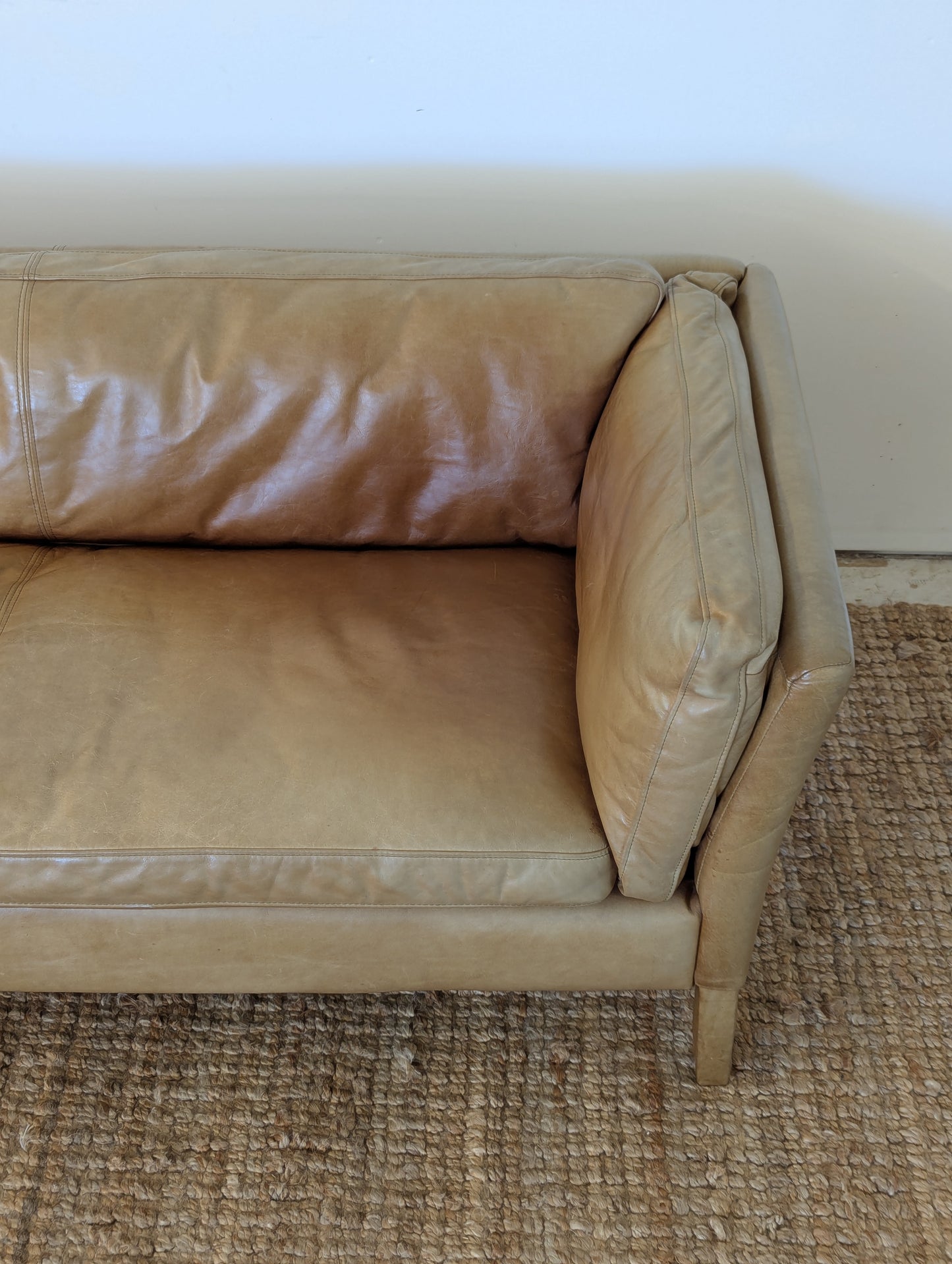 Timothy Oulton Leather Sofa + Ottoman