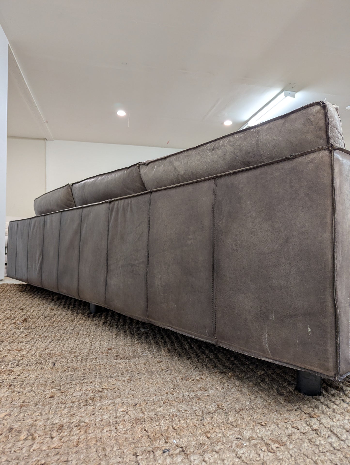 Zientte Leather Sofa