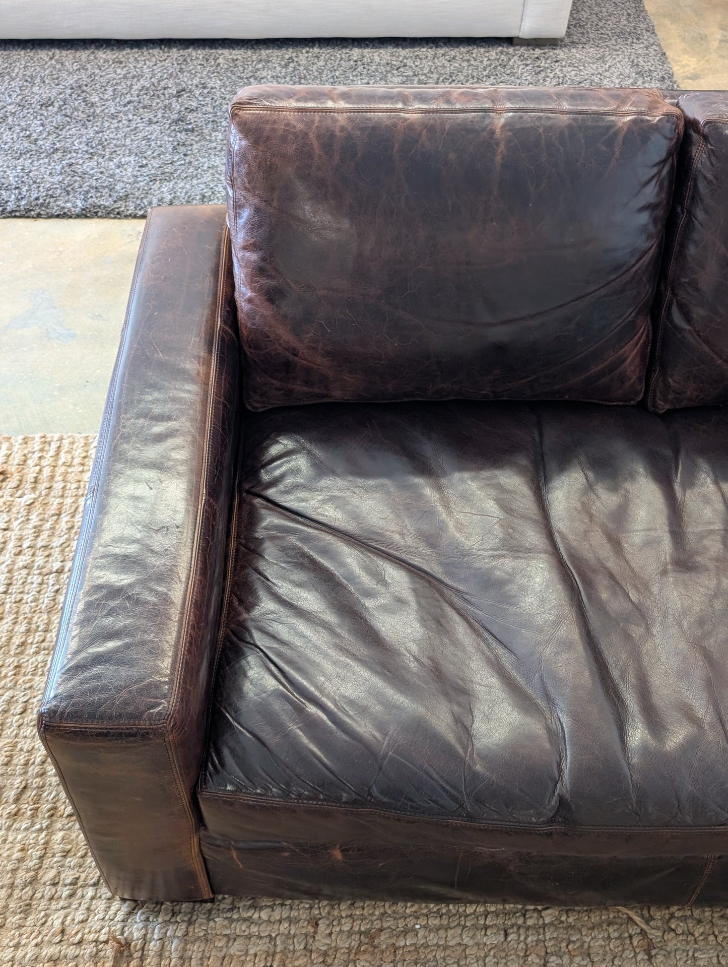 Restoration Hardware Maxwell Leather Sectional