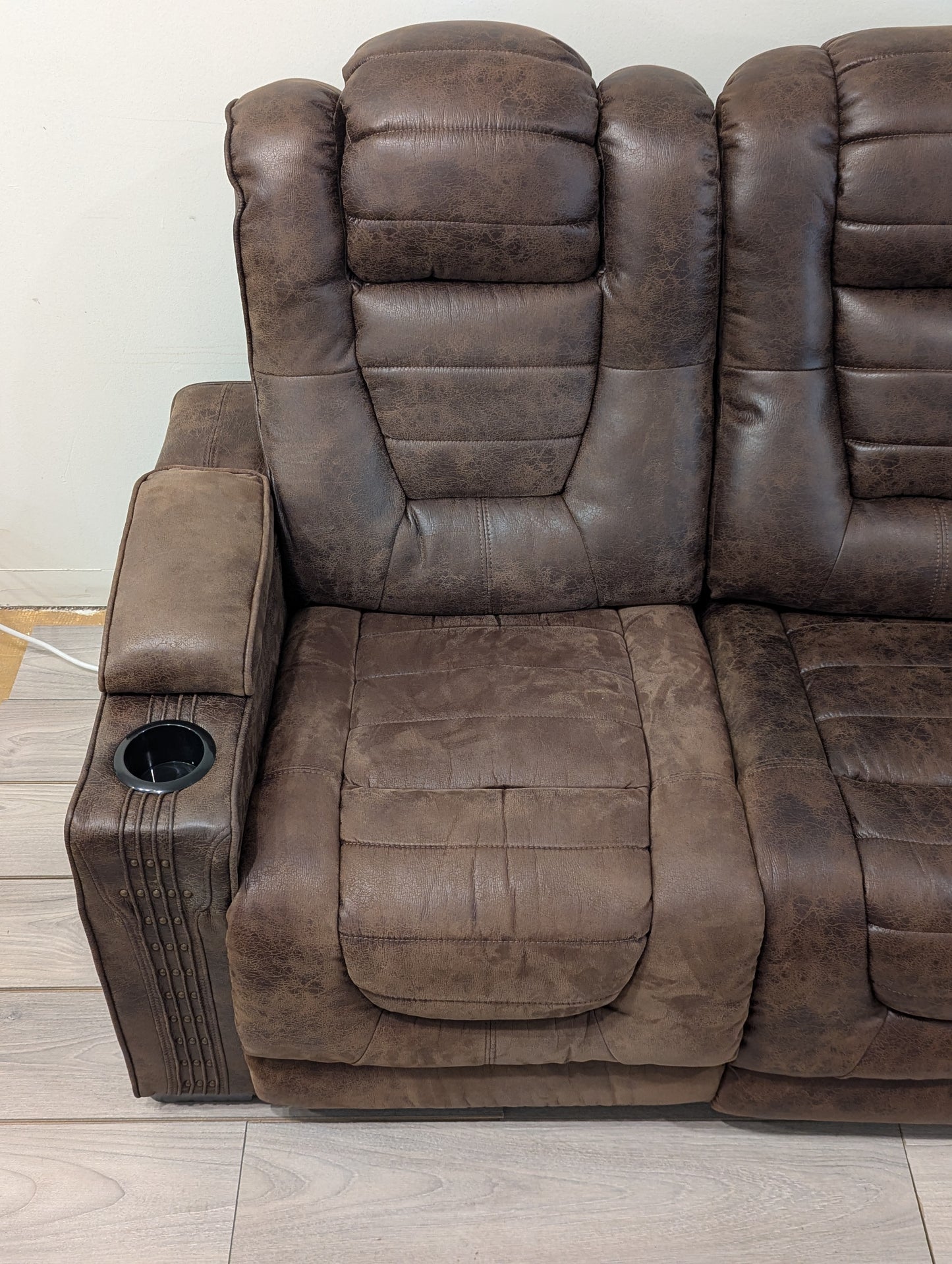 Ashley Owners Box Power Reclining Loveseat with Console