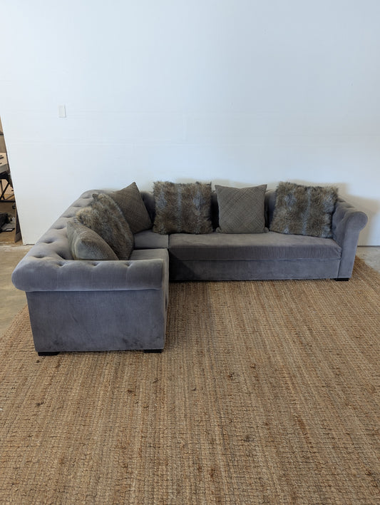 Restoration Hardware Modena Velvet Sectional