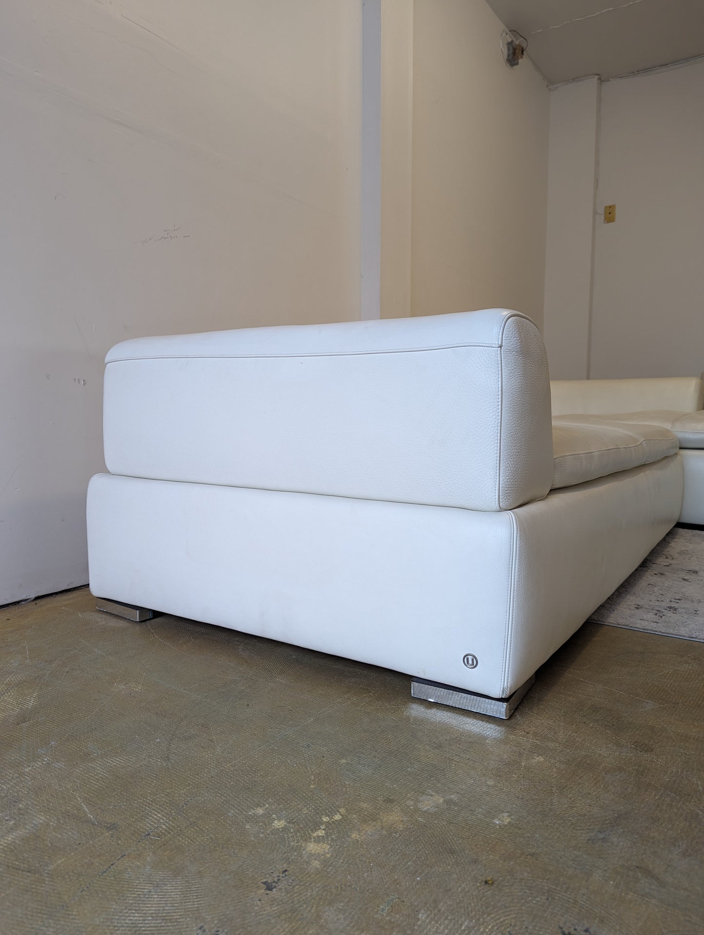 Natuzzi Italia 3 Piece Leather Sectional