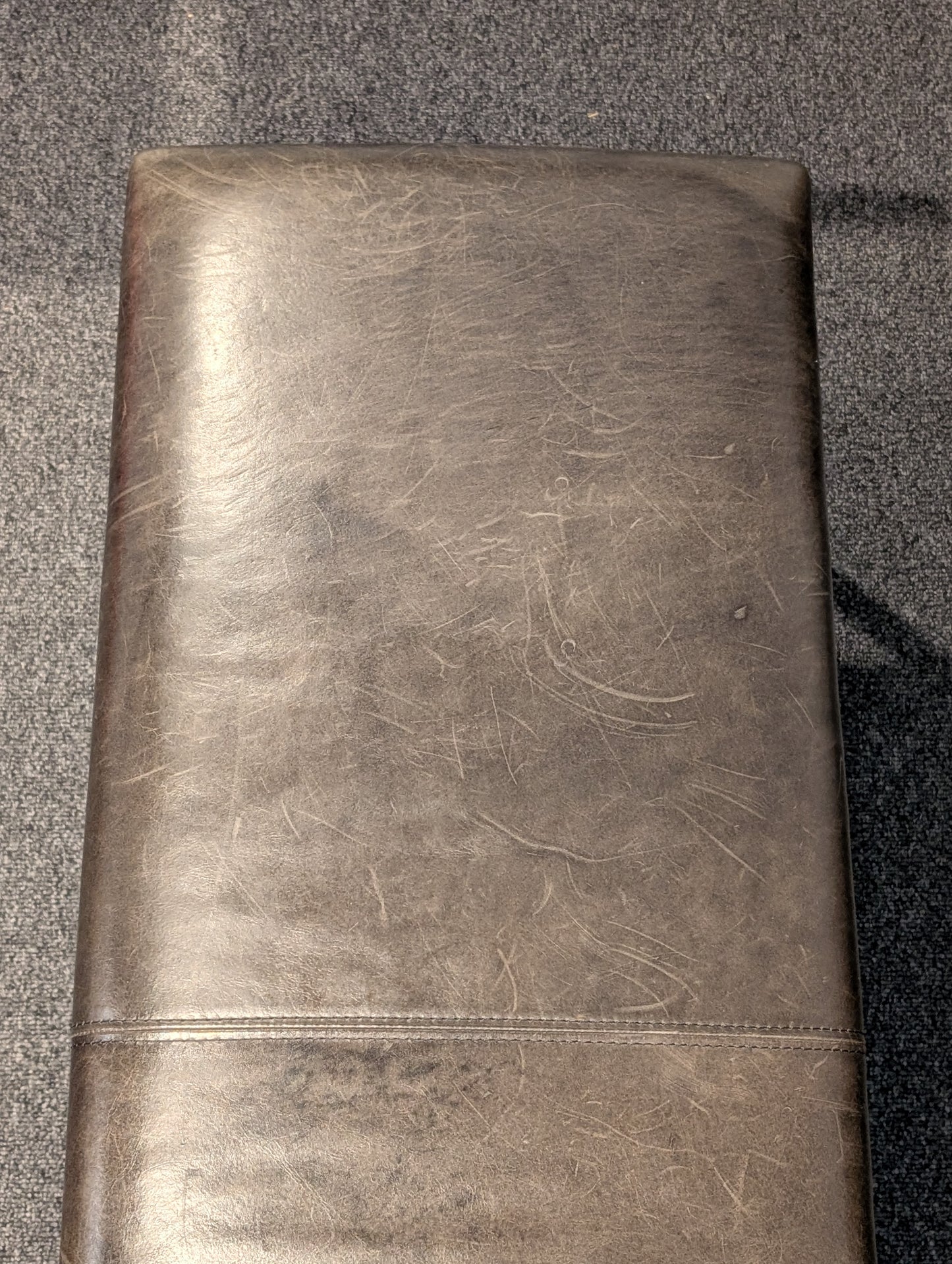 Restoration Hardware Thadeus Leather End Of Bed Bench