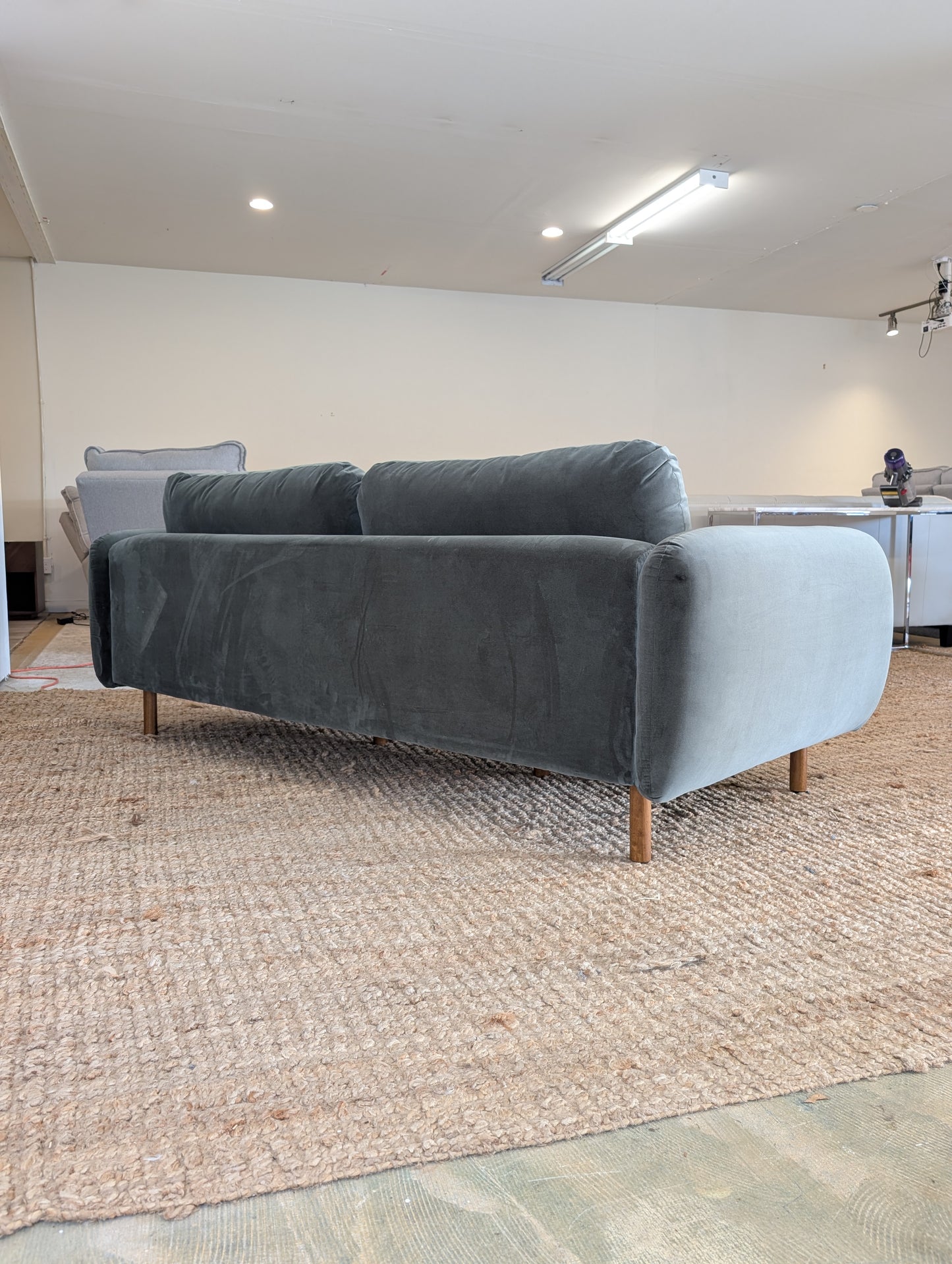 Article Sanders 85.5" Velvet Sofa - Plush Pacific Green