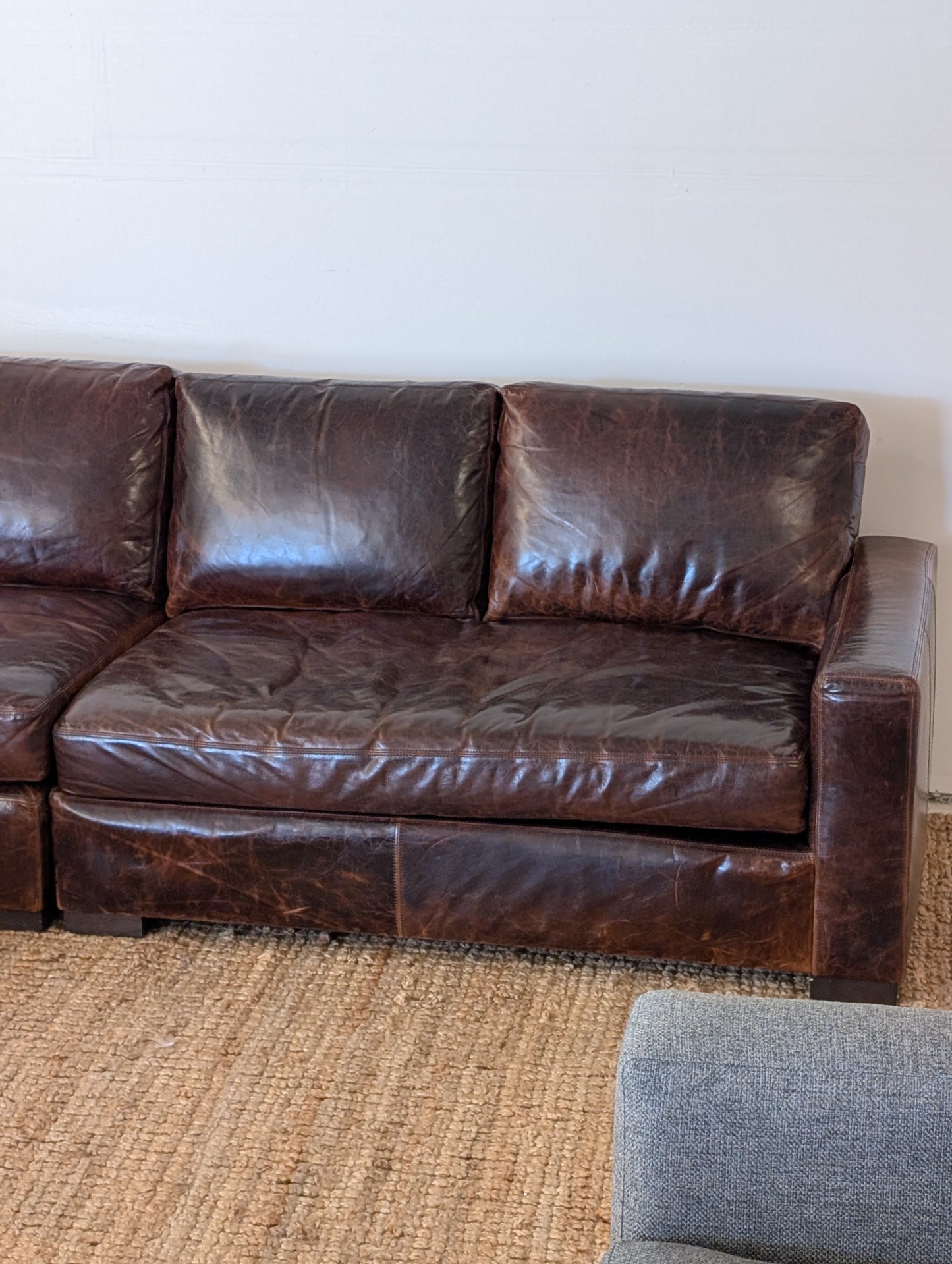 Restoration Hardware Maxwell Leather Sectional