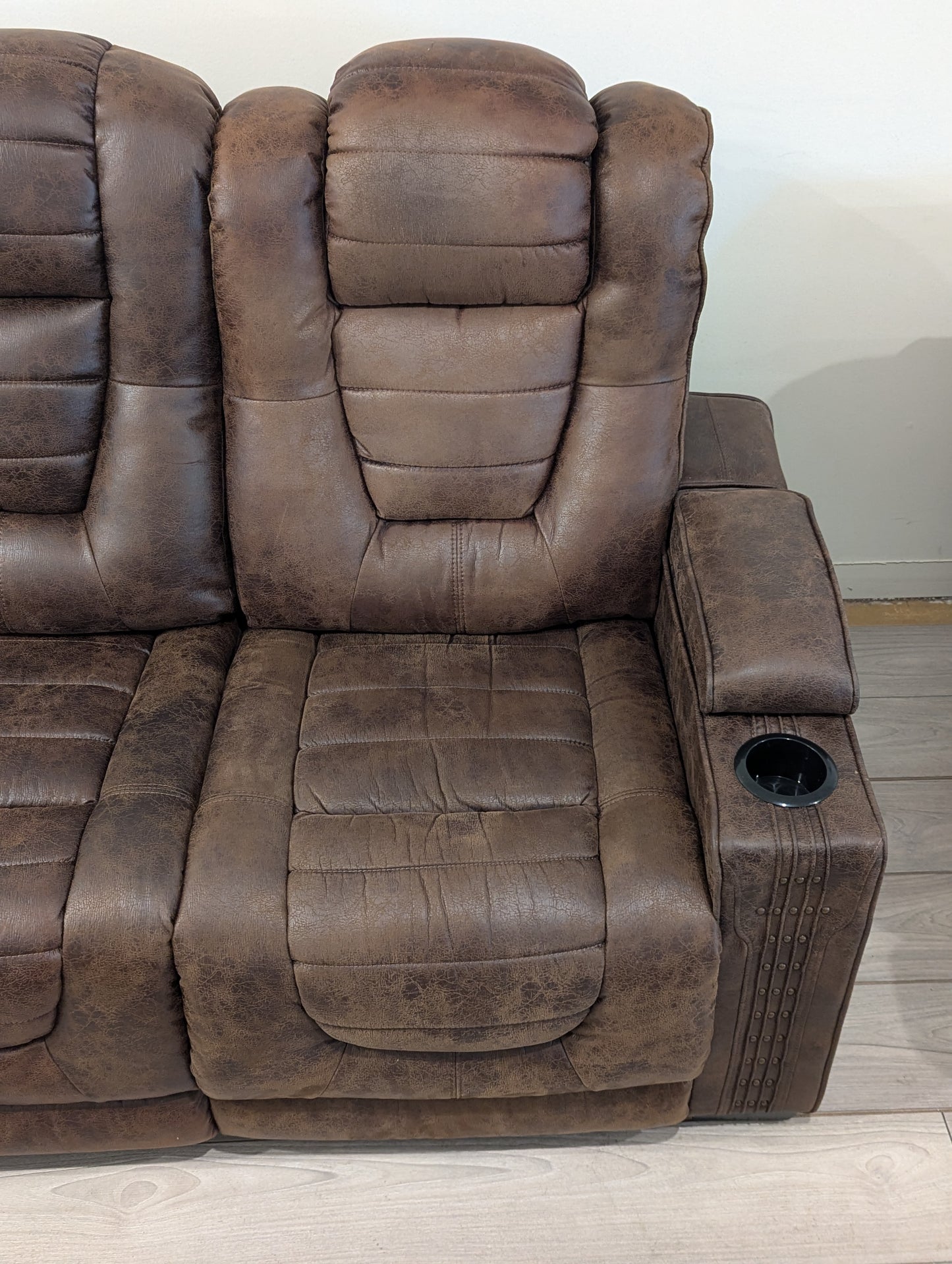Ashley Owners Box Power Reclining Loveseat with Console