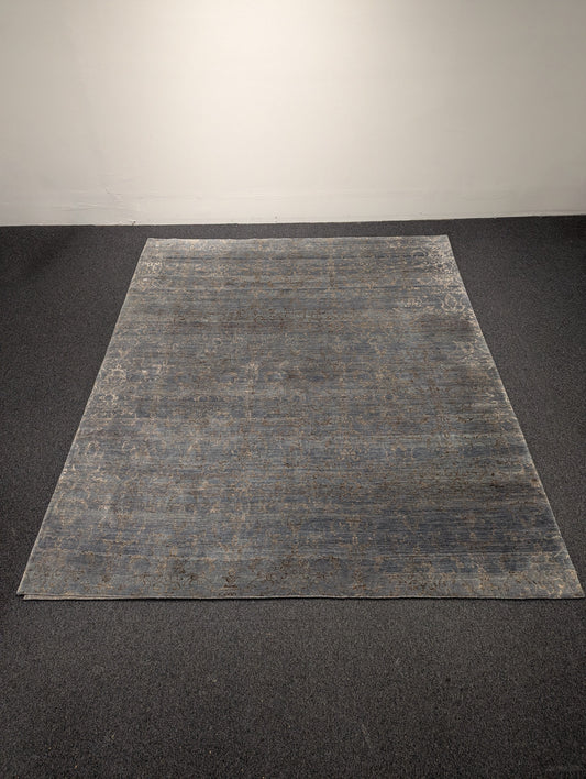 Damask 8'1 X 9'1 Wool/ Bamboo/ Silk Rug