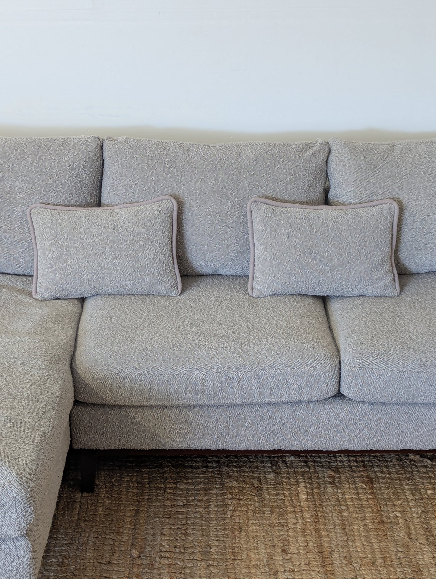 Showhome Furniture Bankbur Boucle Sectional