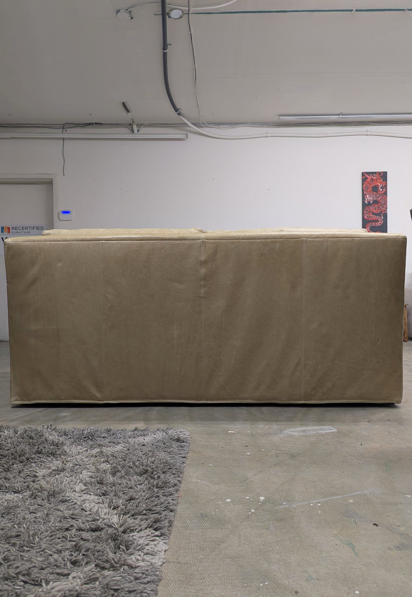 Belgian Track Arm Leather Sofa