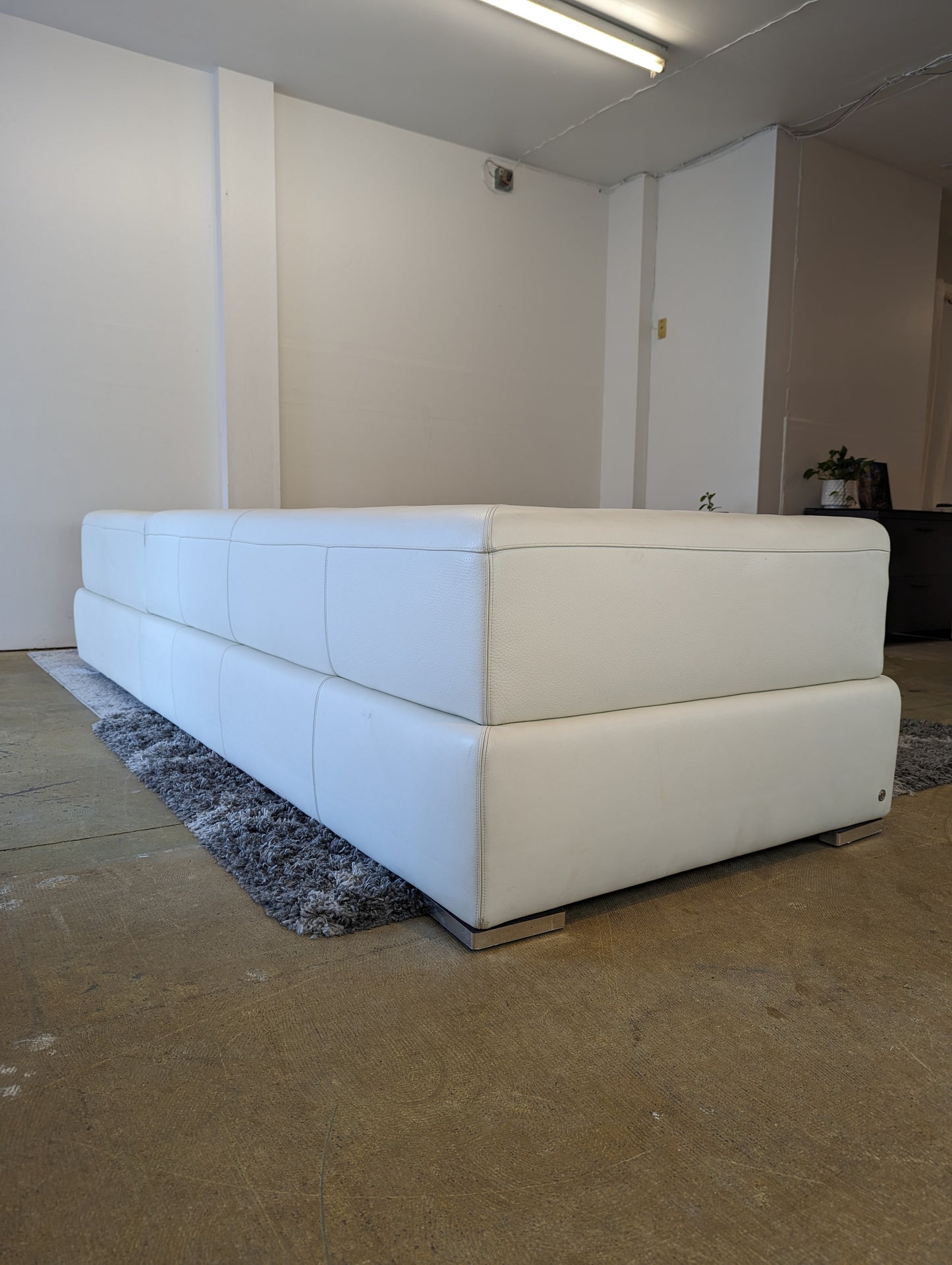 Natuzzi Italia 3 Piece Leather Sectional