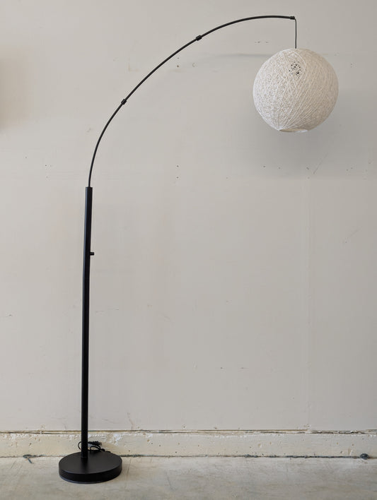 Alanna Arc Lamp with String Globe Shade