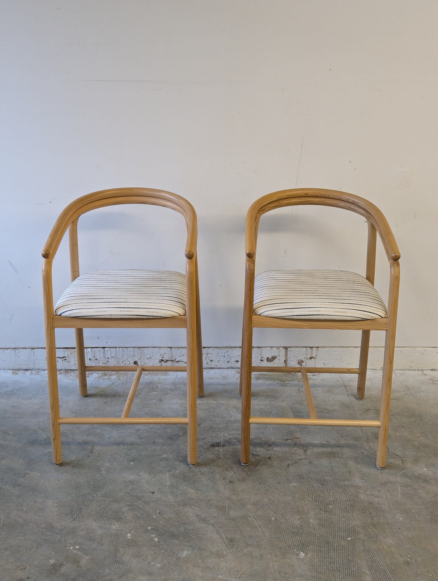 Crate And Barrel Natural Wood Stools