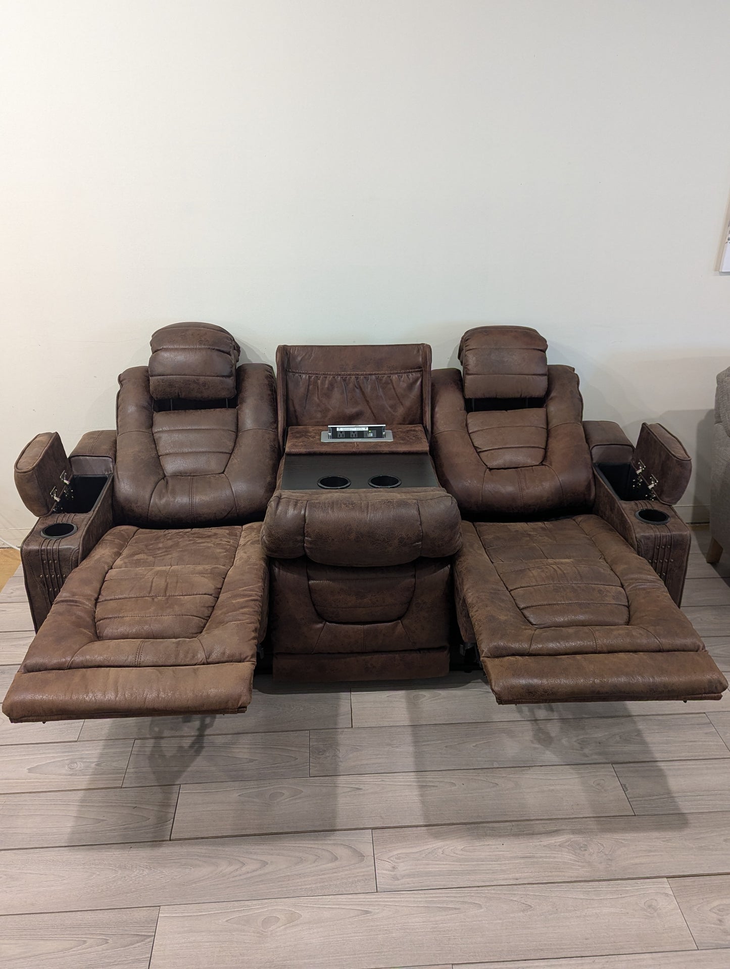 Ashley Owners Box Power Reclining Loveseat with Console