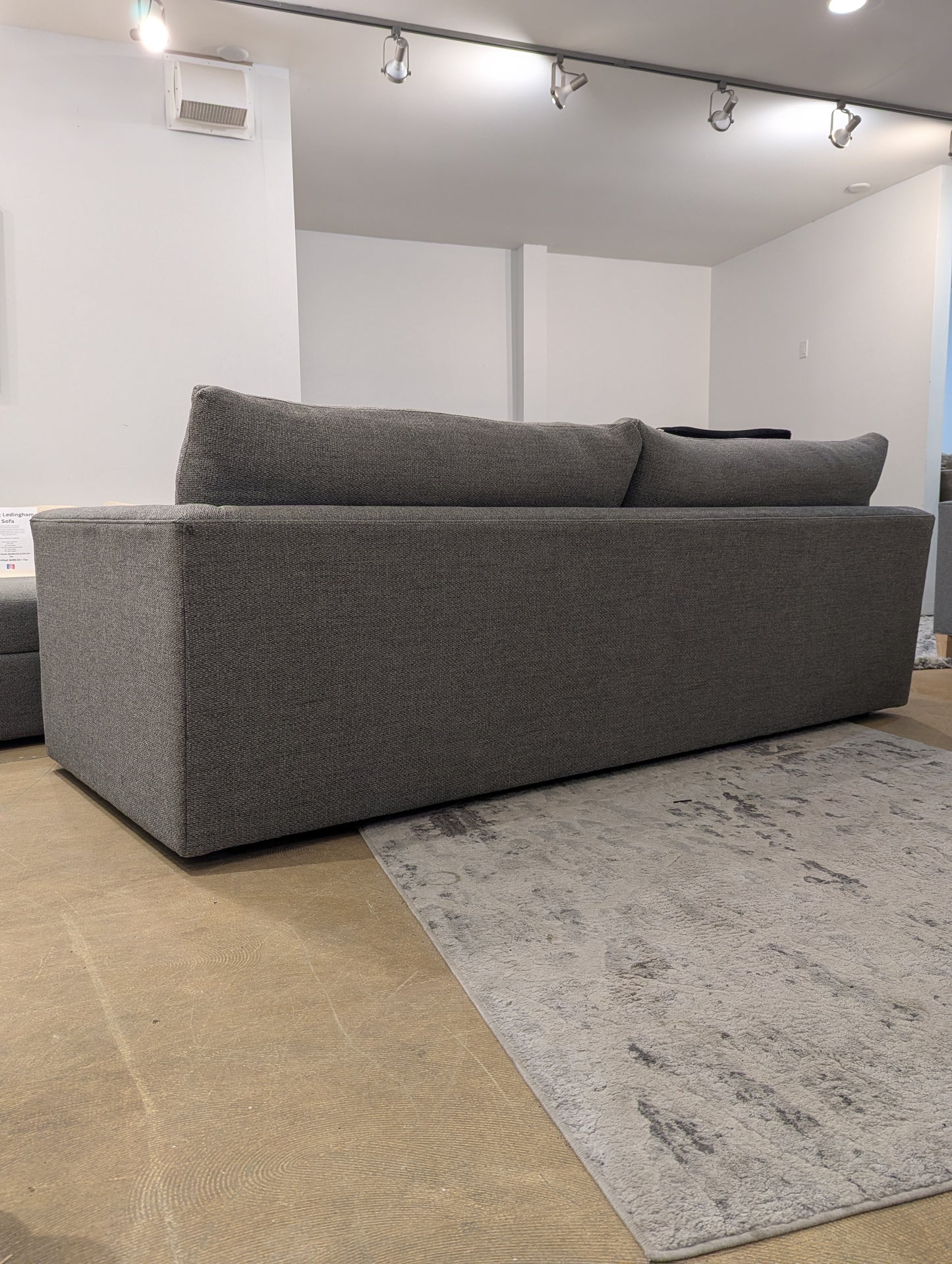 Crate and Barrel Lounge Sofa + Storage Ottomans