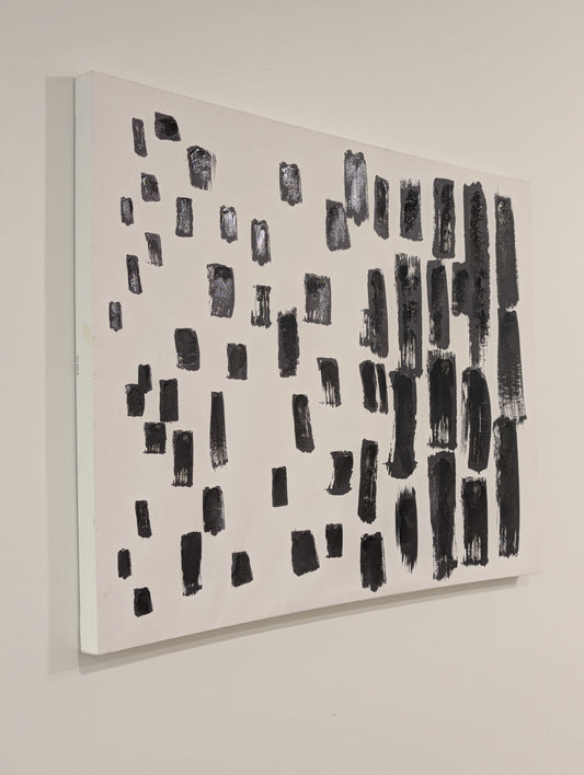 Abstract Black and White Canvas