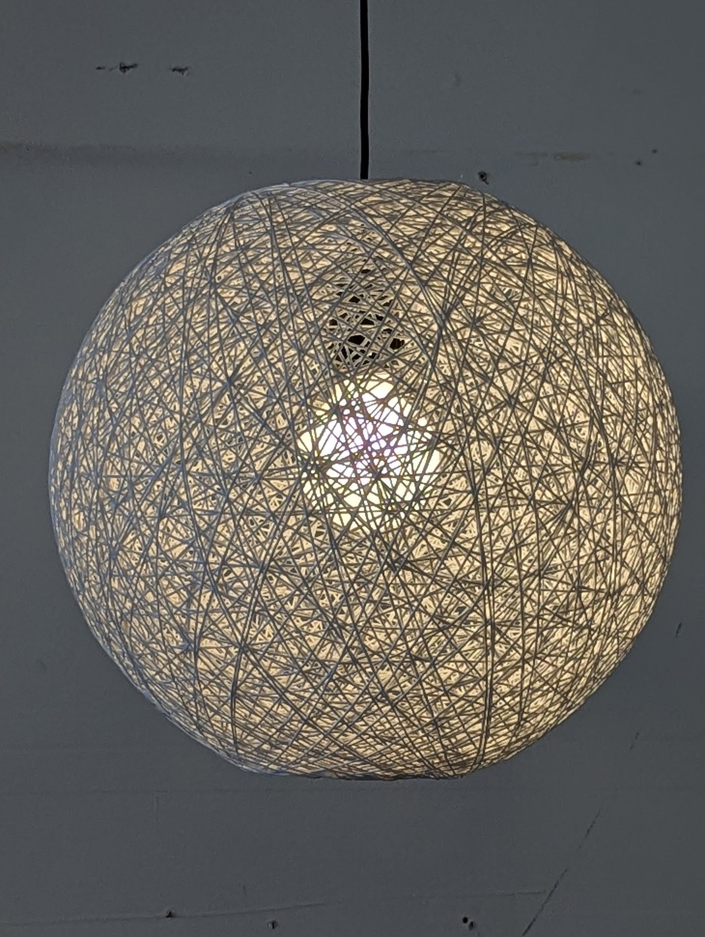 Alanna Arc Lamp with String Globe Shade
