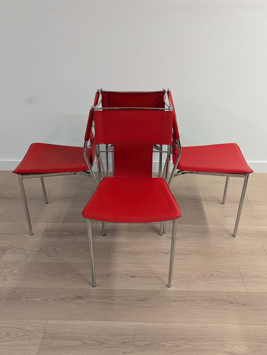 Westport Manufacturing D81 Red Chair Set of 4