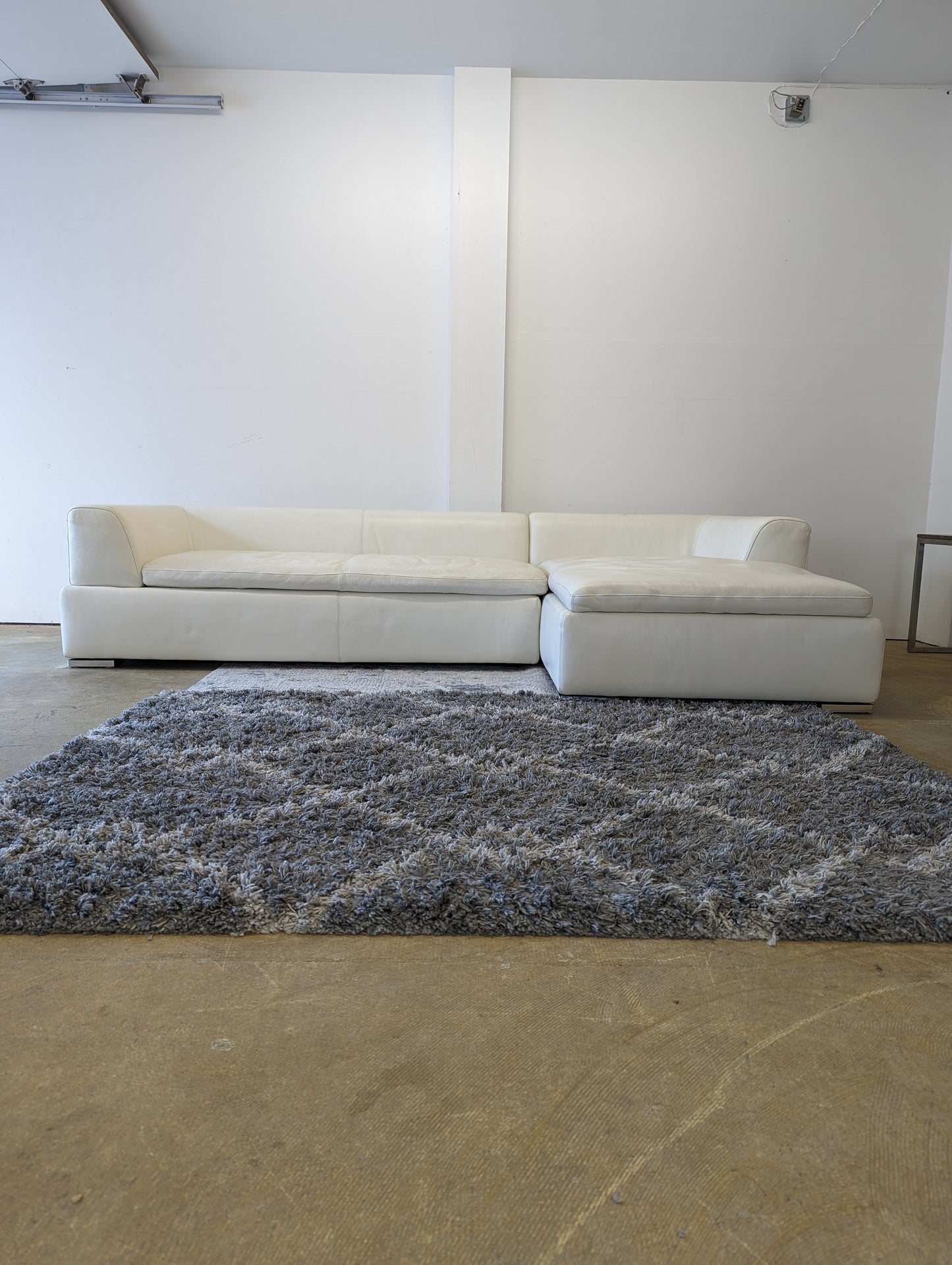 Natuzzi Italia 3 Piece Leather Sectional