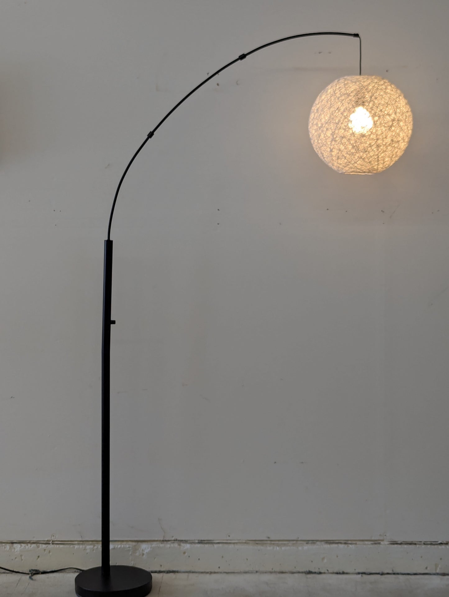 Alanna Arc Lamp with String Globe Shade