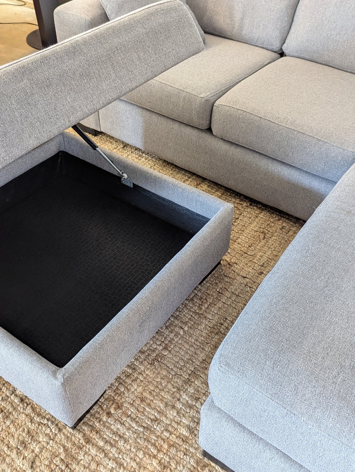 Stylus Brock Sectional With Storage Ottoman