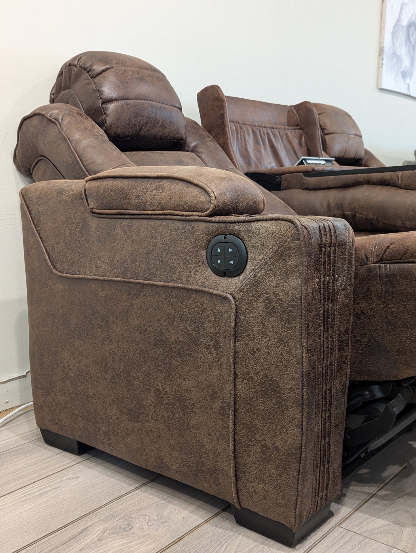 Ashley Owners Box Power Reclining Loveseat with Console