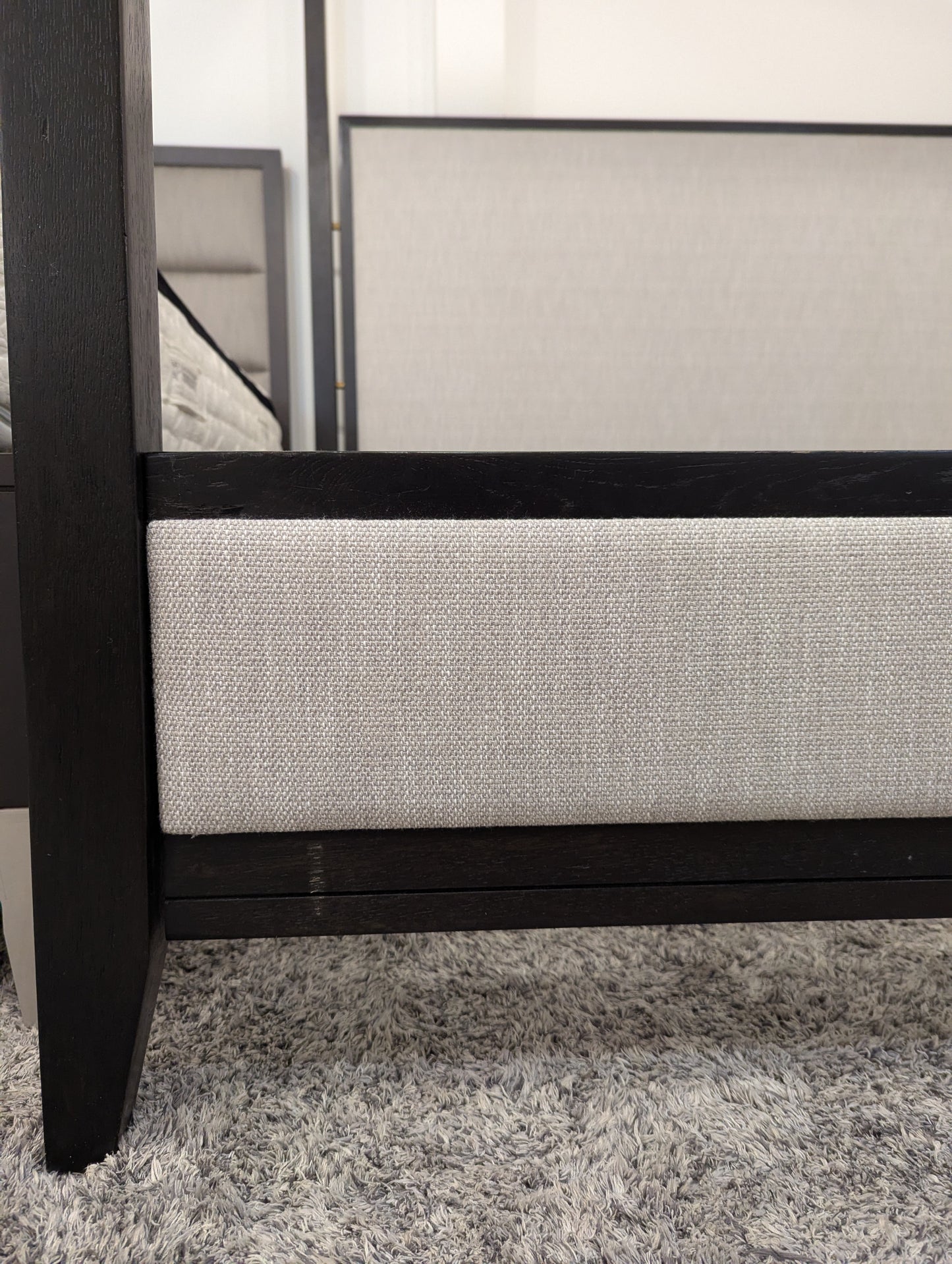Restoration Hardware Cayden Upholstered Panel Canopy Bed