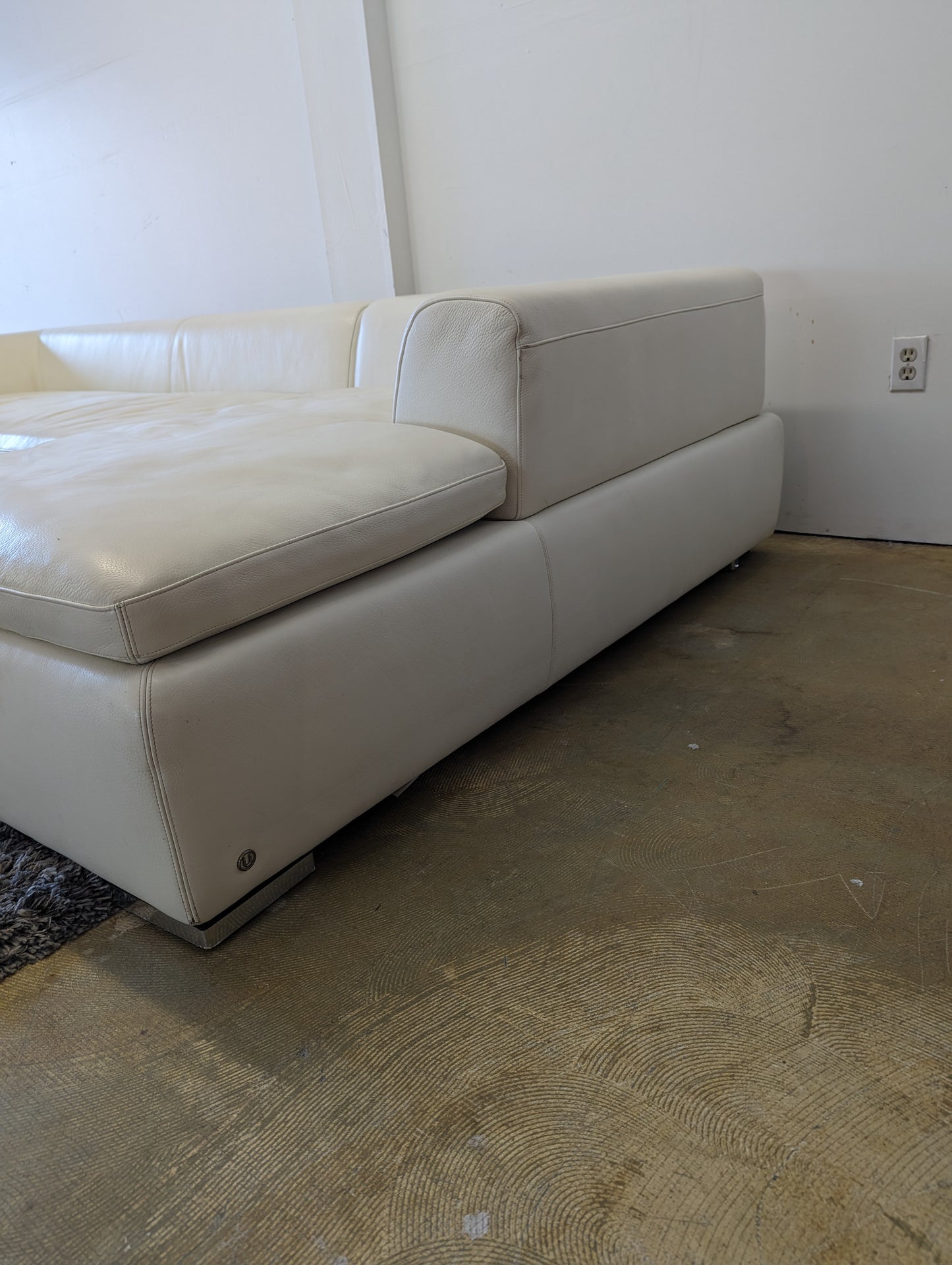 Natuzzi Italia 3 Piece Leather Sectional