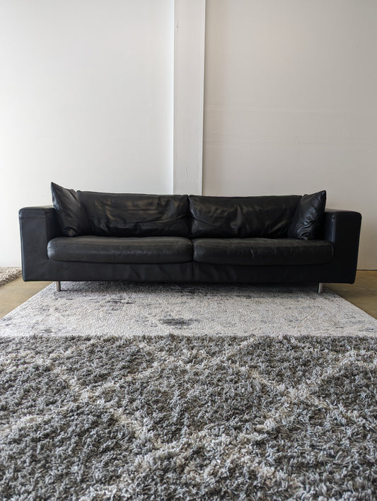 Inform Interiors Square Arm Leather Sofa