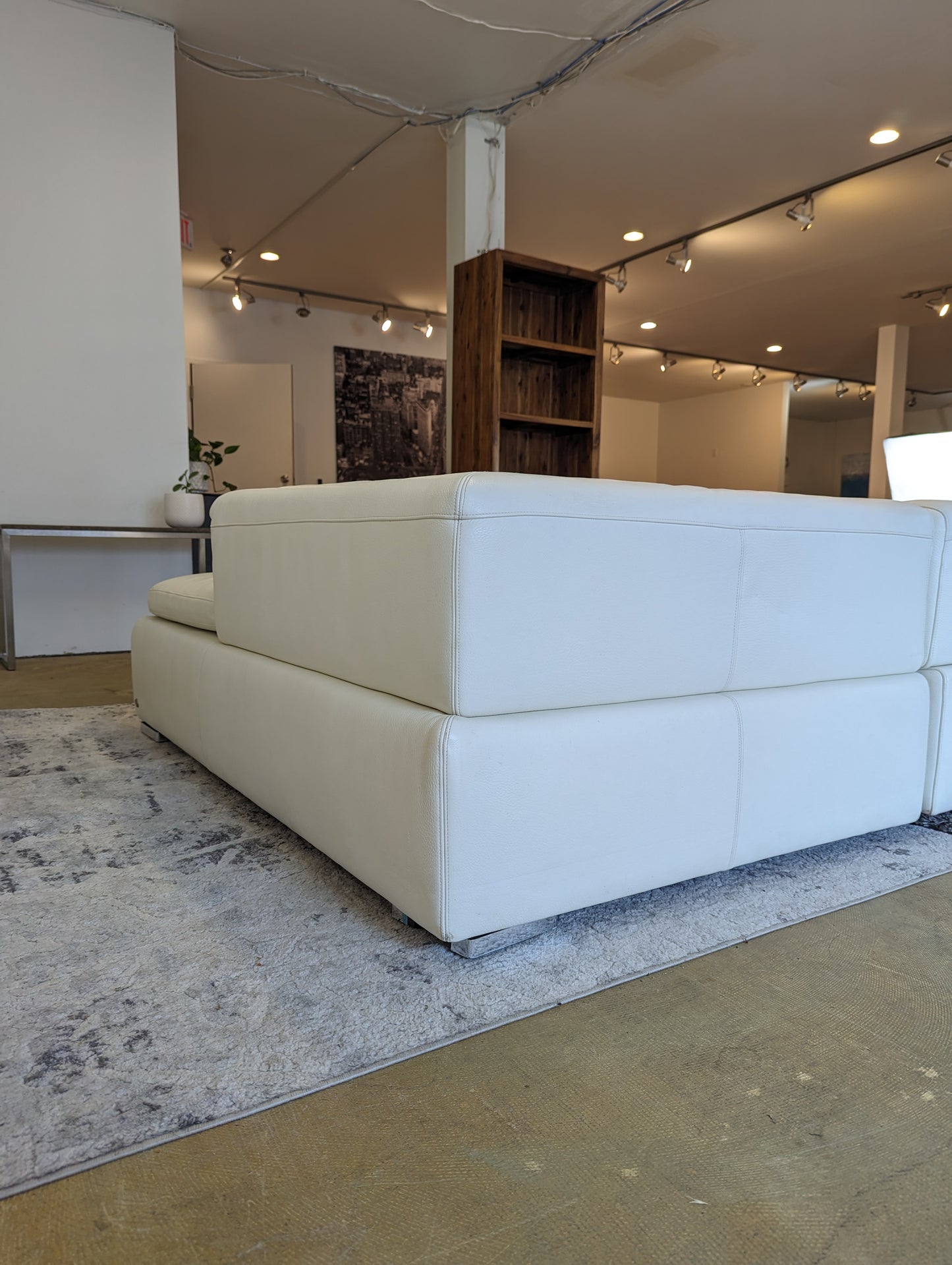 Natuzzi Italia 3 Piece Leather Sectional