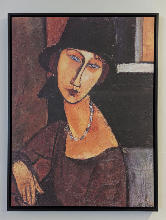 Jeanne Hebuterne With Hat and Necklace by Amedeo Modigliani