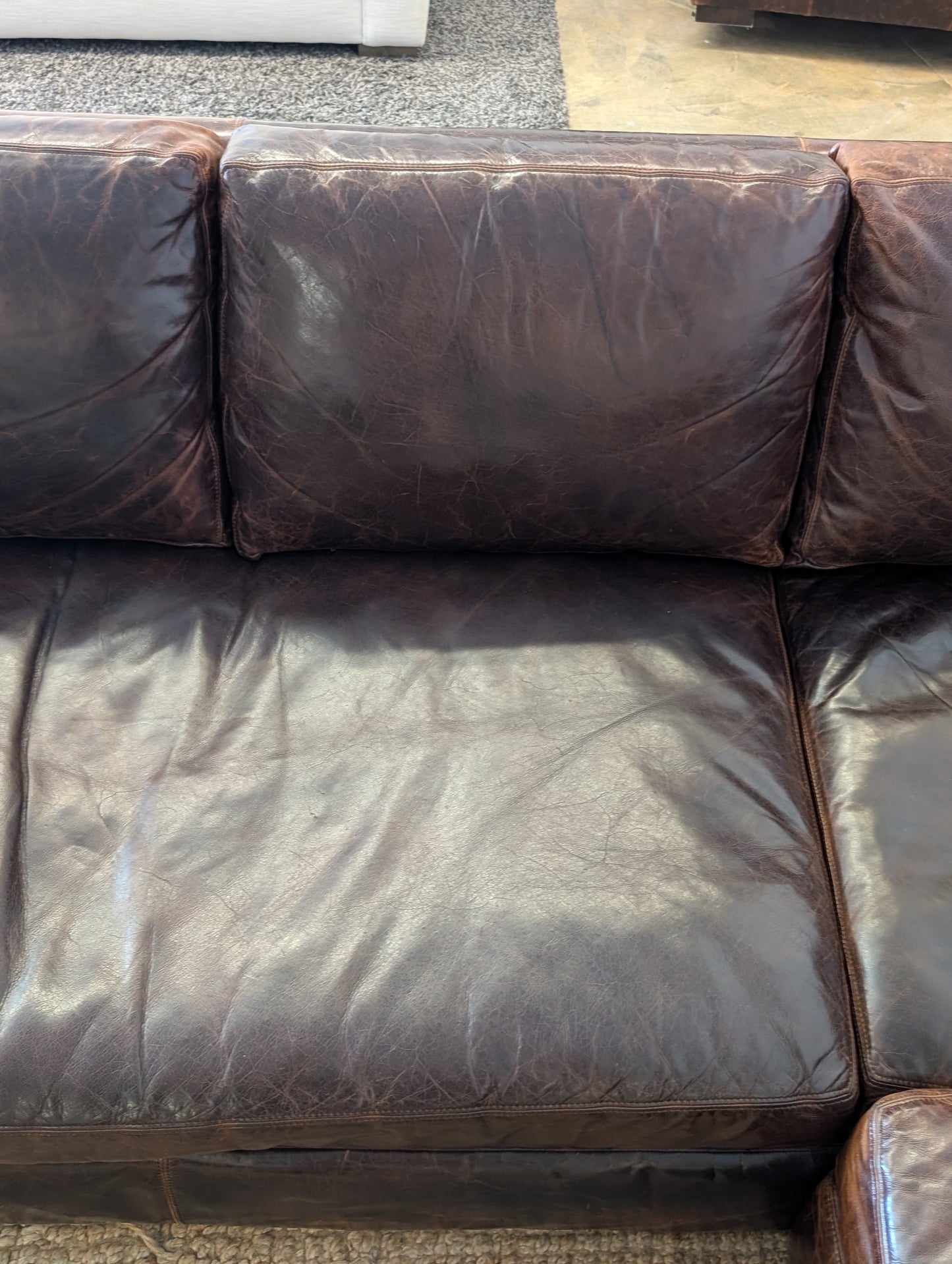Restoration Hardware Maxwell Leather Sectional
